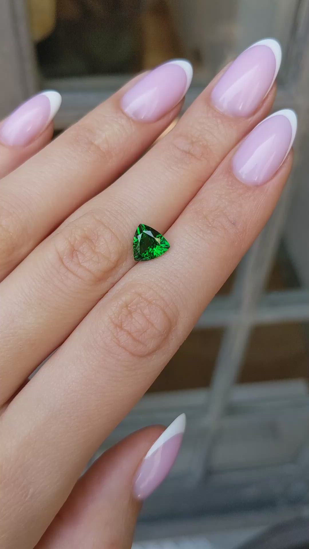 1.55 Ct. Tsavorite Garnet from Tanzania Size Video