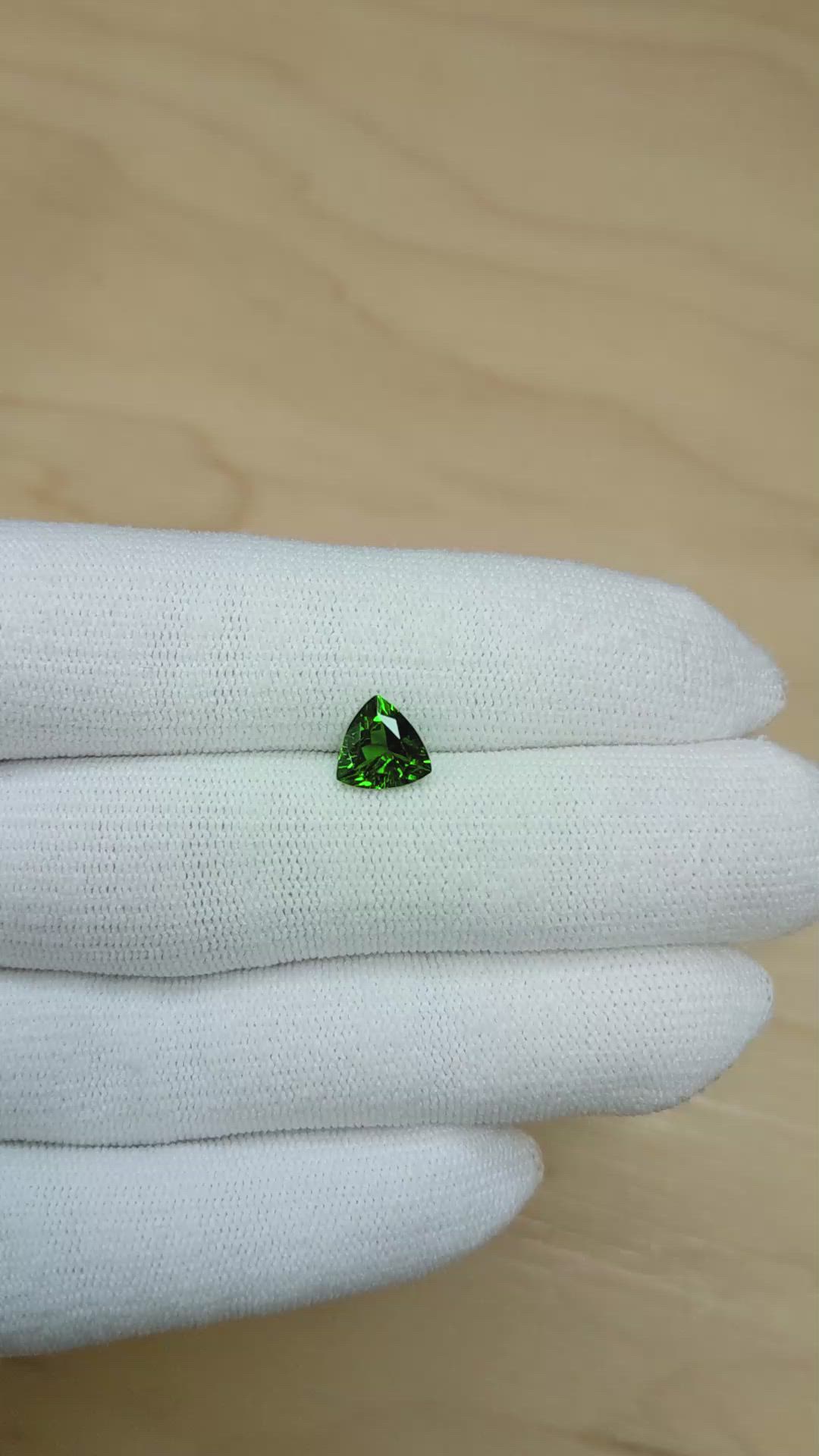 1.55 Ct. Tsavorite Garnet from Tanzania Size Video