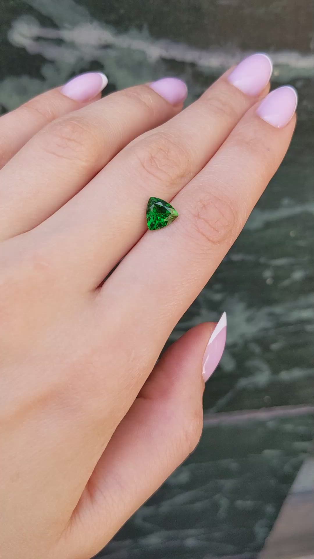 1.55 Ct. Tsavorite Garnet from Tanzania Size Video