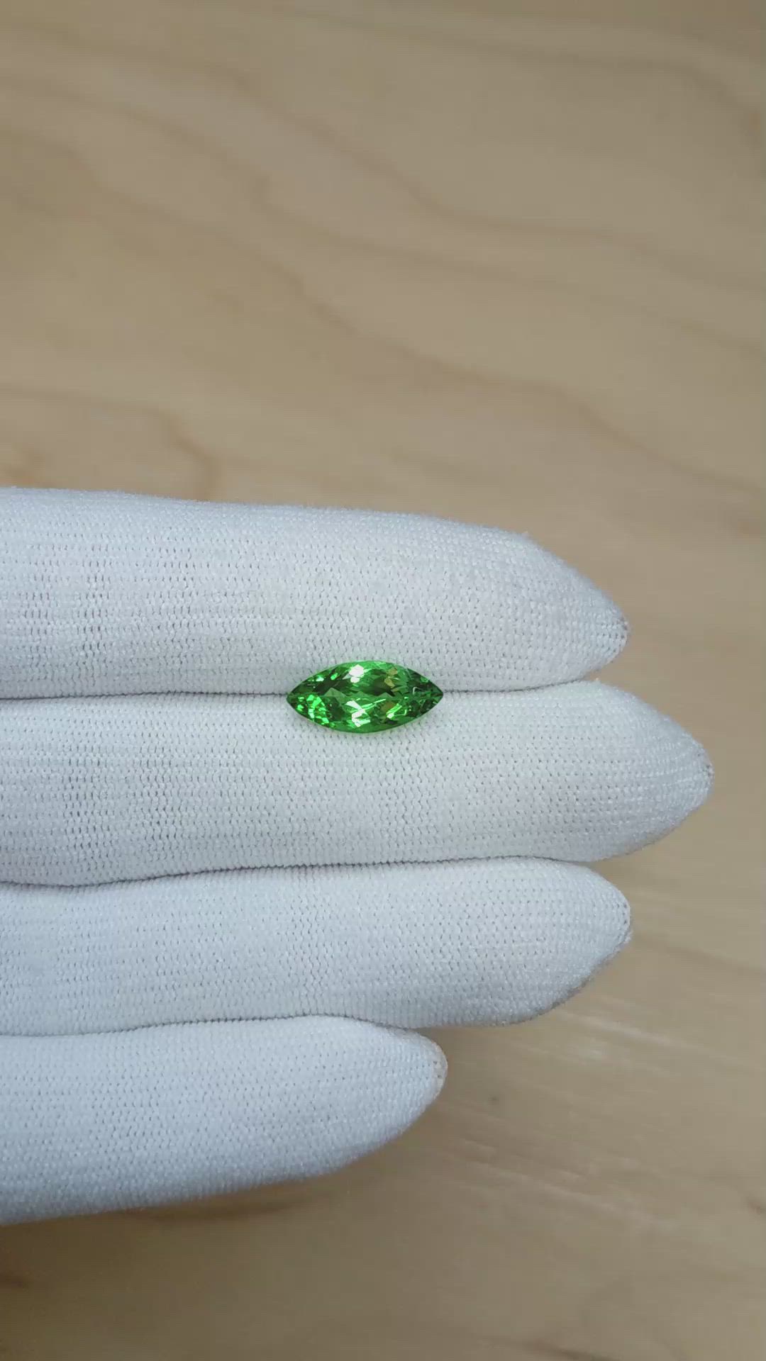2.75 Ct. Tsavorite Garnet from Tanzania Size Video