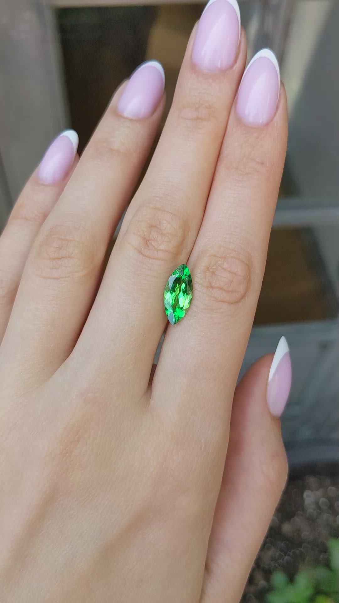 2.75 Ct. Tsavorite Garnet from Tanzania Size Video