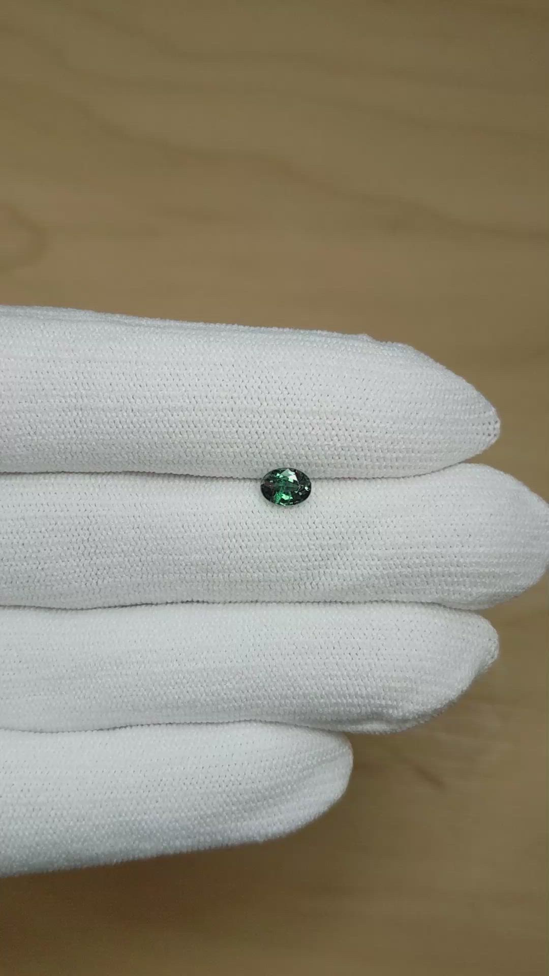 0.62 Ct. Alexandrite from Brazil Size Video