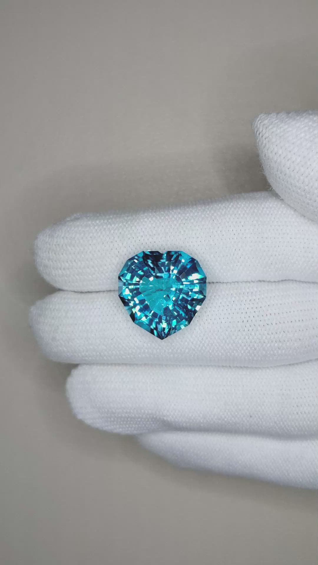 17.13 Ct. Swiss Blue Topaz from Brazil Size Video