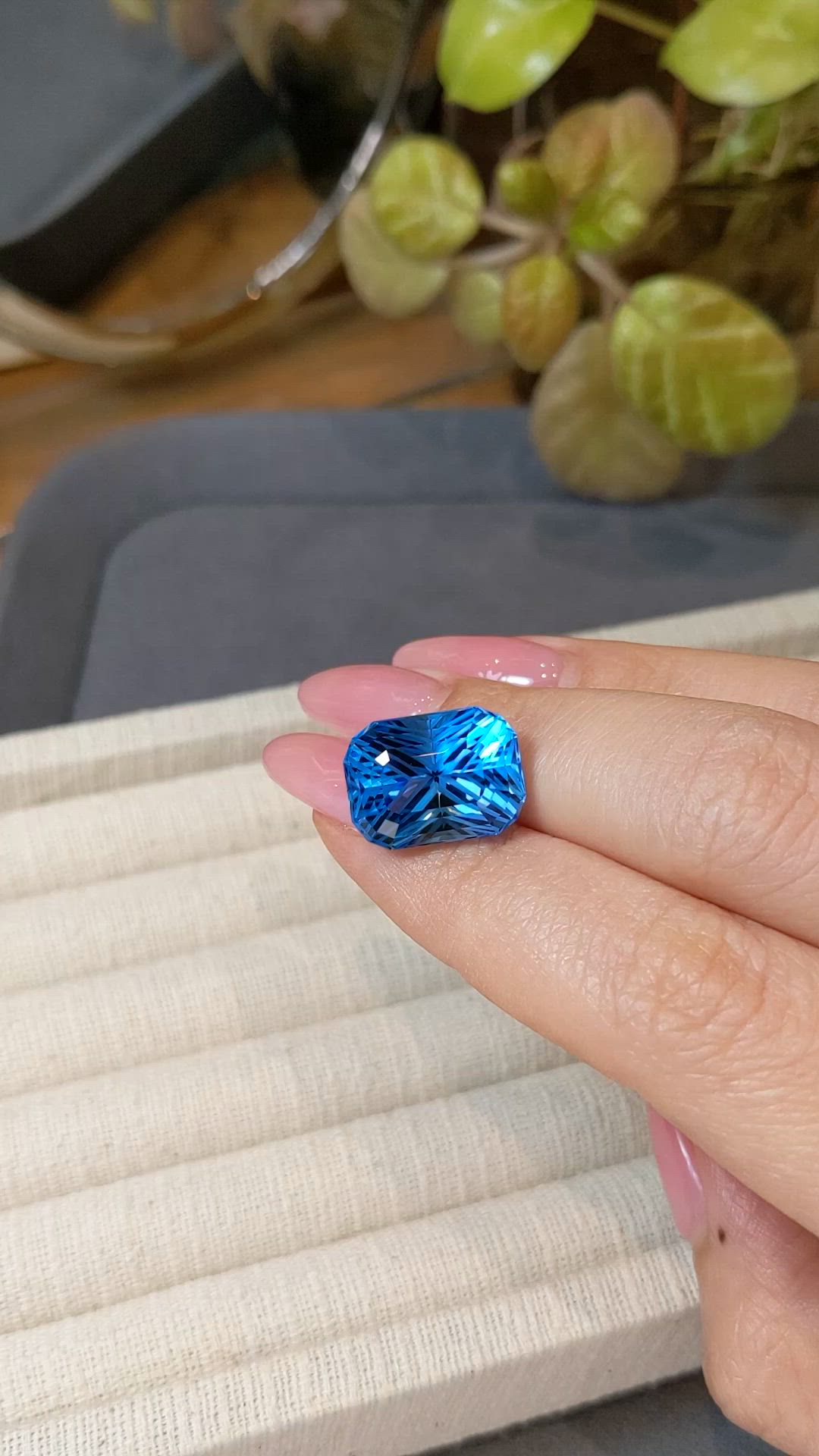 19.07 Ct. Swiss Blue Topaz from Brazil Size Video