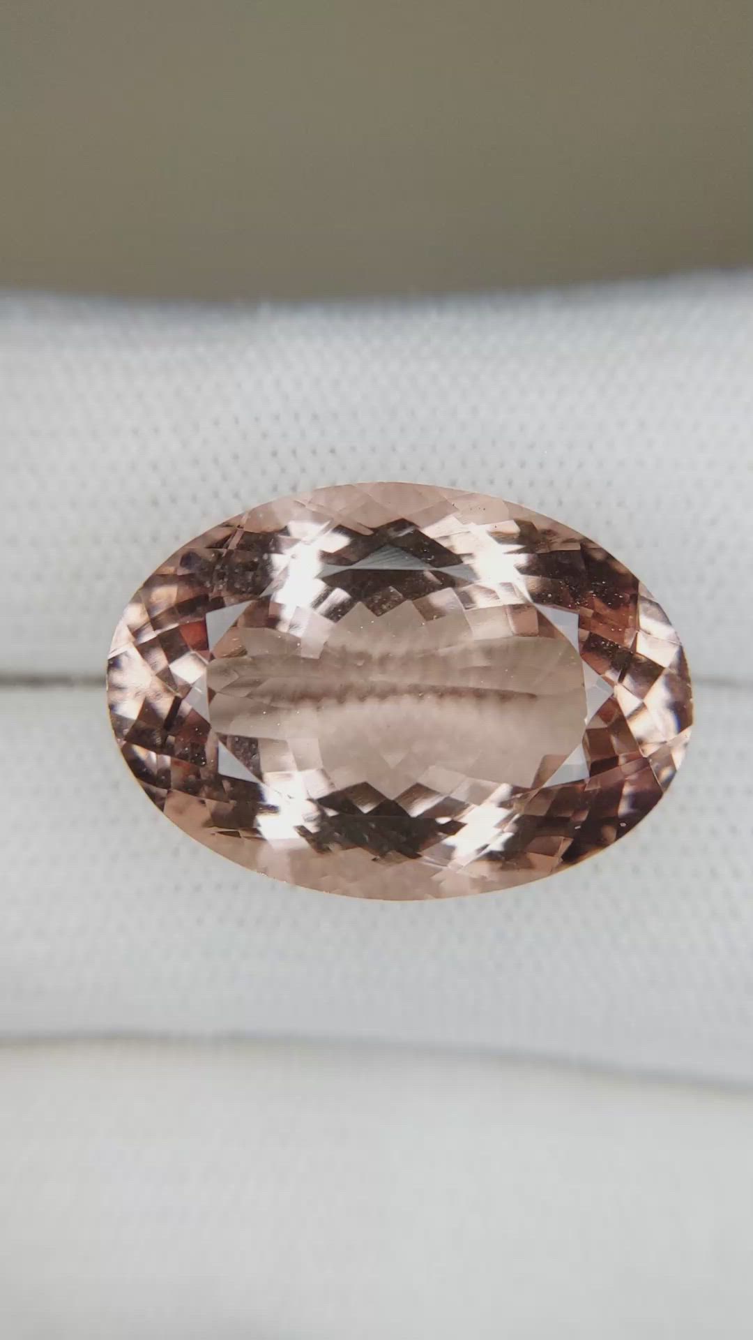 22.04 Ct. Peach Morganite from Brazil Size Video