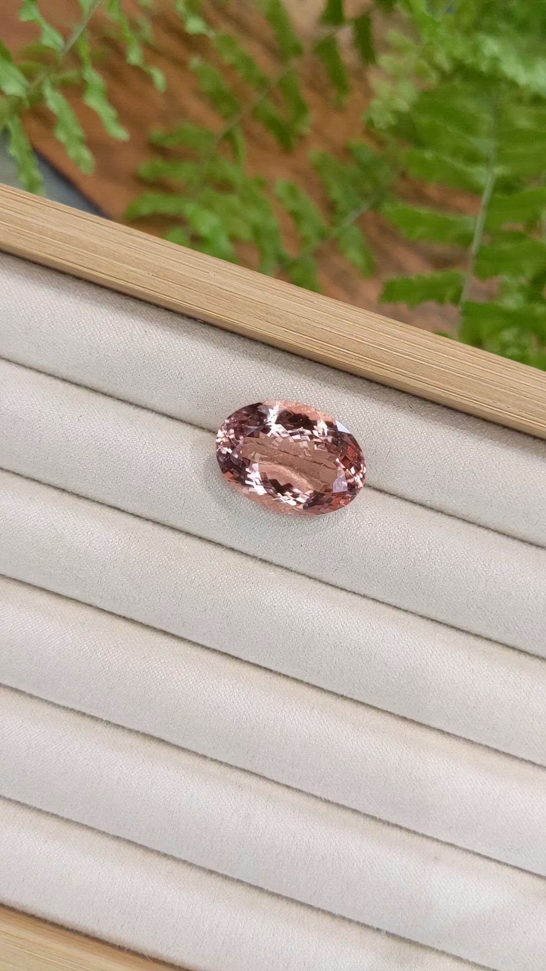 22.04 Ct. Peach Morganite from Brazil Size Video