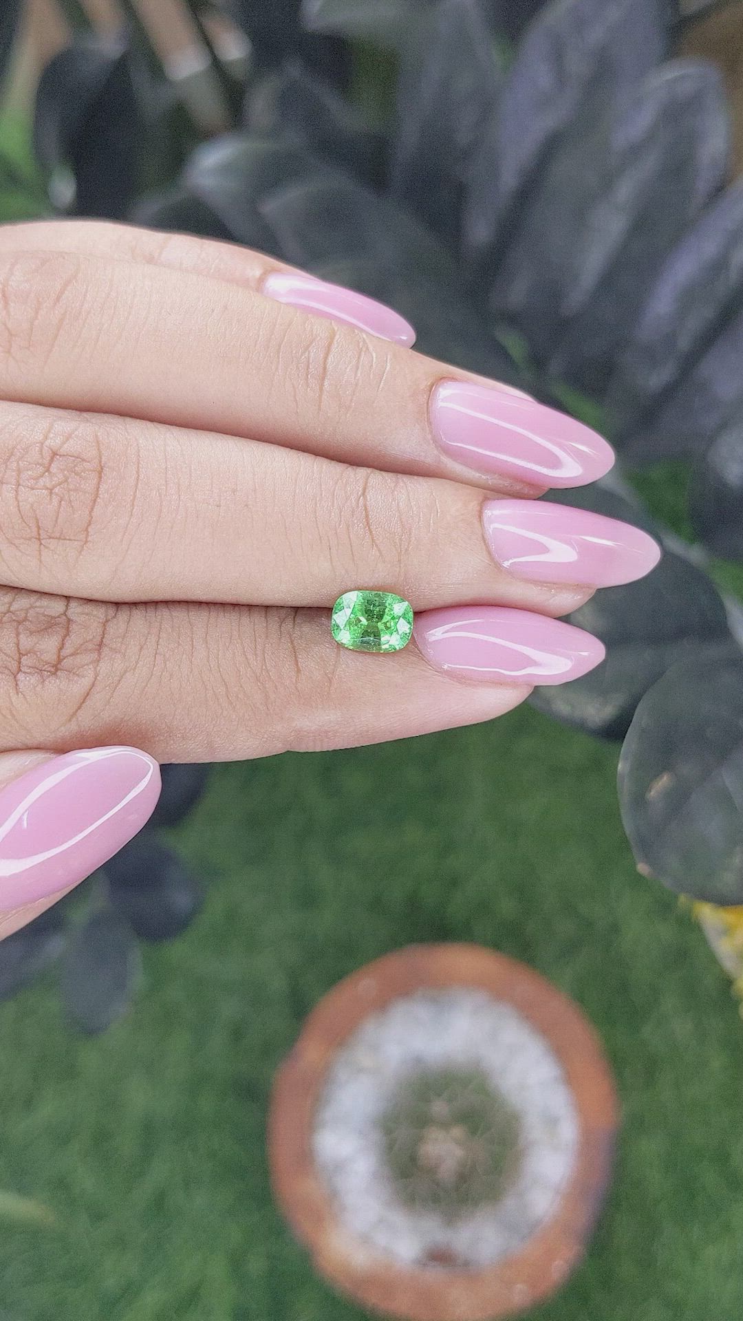 1.06 Ct. Tsavorite Garnet from Kenya Size Video