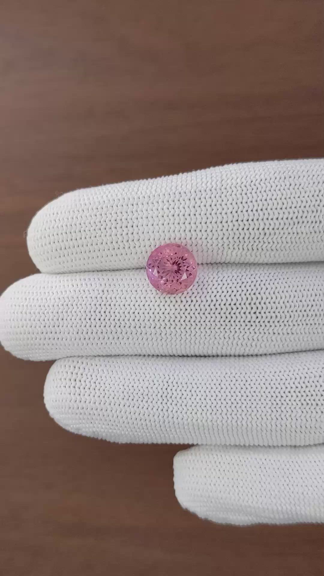 3.44 Ct. Pink Tourmaline from Madagascar Size Video