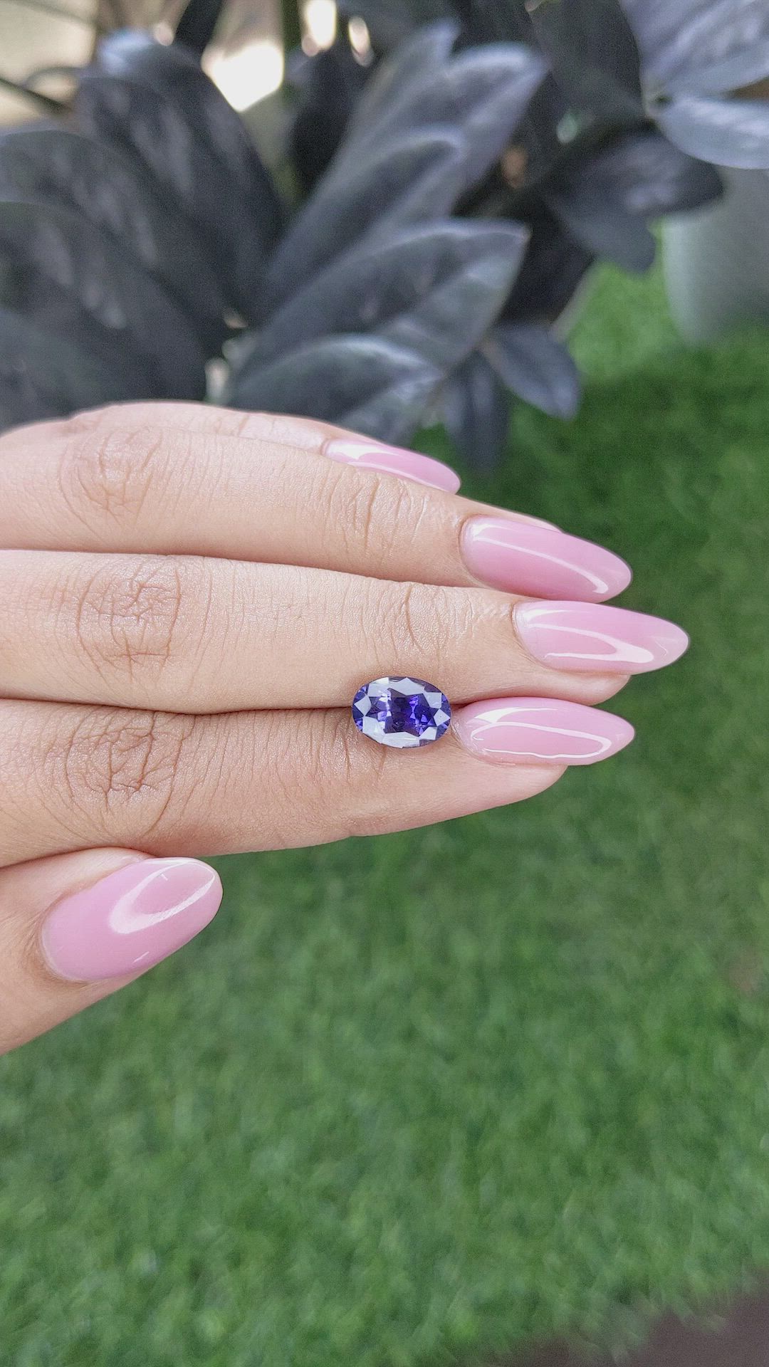 1.83 Ct. Bluish Purple Iolite from Ceylon (Sri Lanka) Size Video
