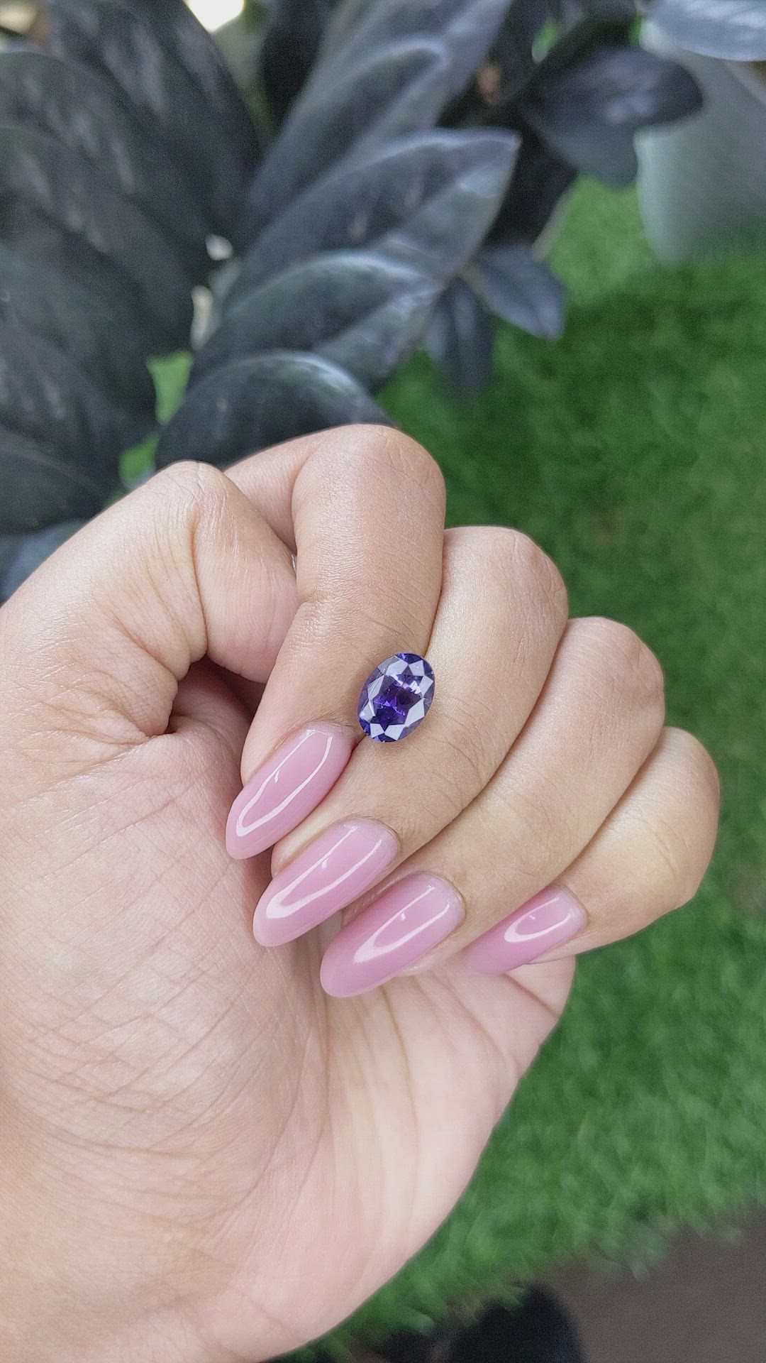 1.83 Ct. Bluish Purple Iolite from Ceylon (Sri Lanka) Size Video