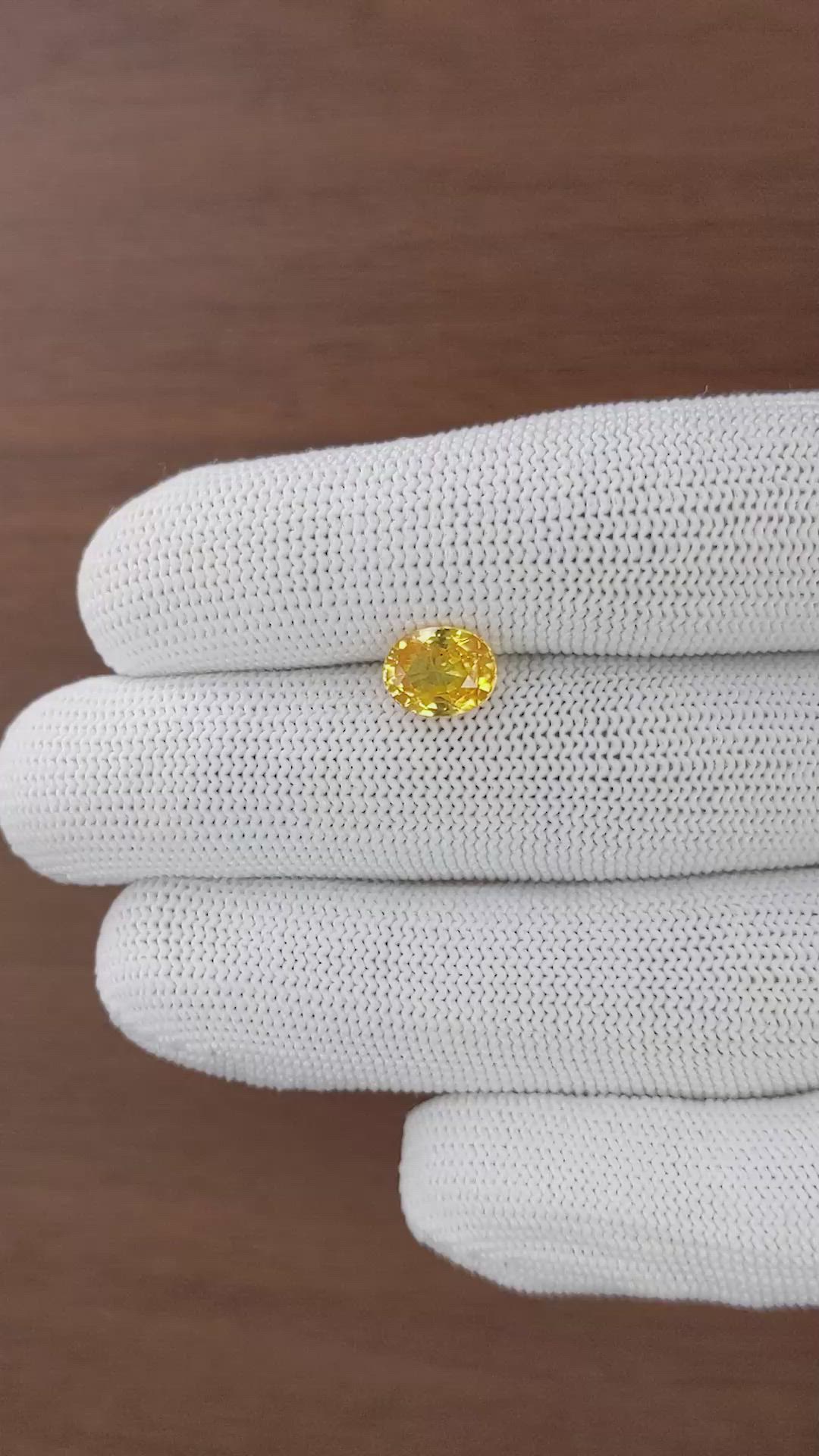 2.65 Ct. Yellow Zircon from Ceylon (Sri Lanka) Size Video