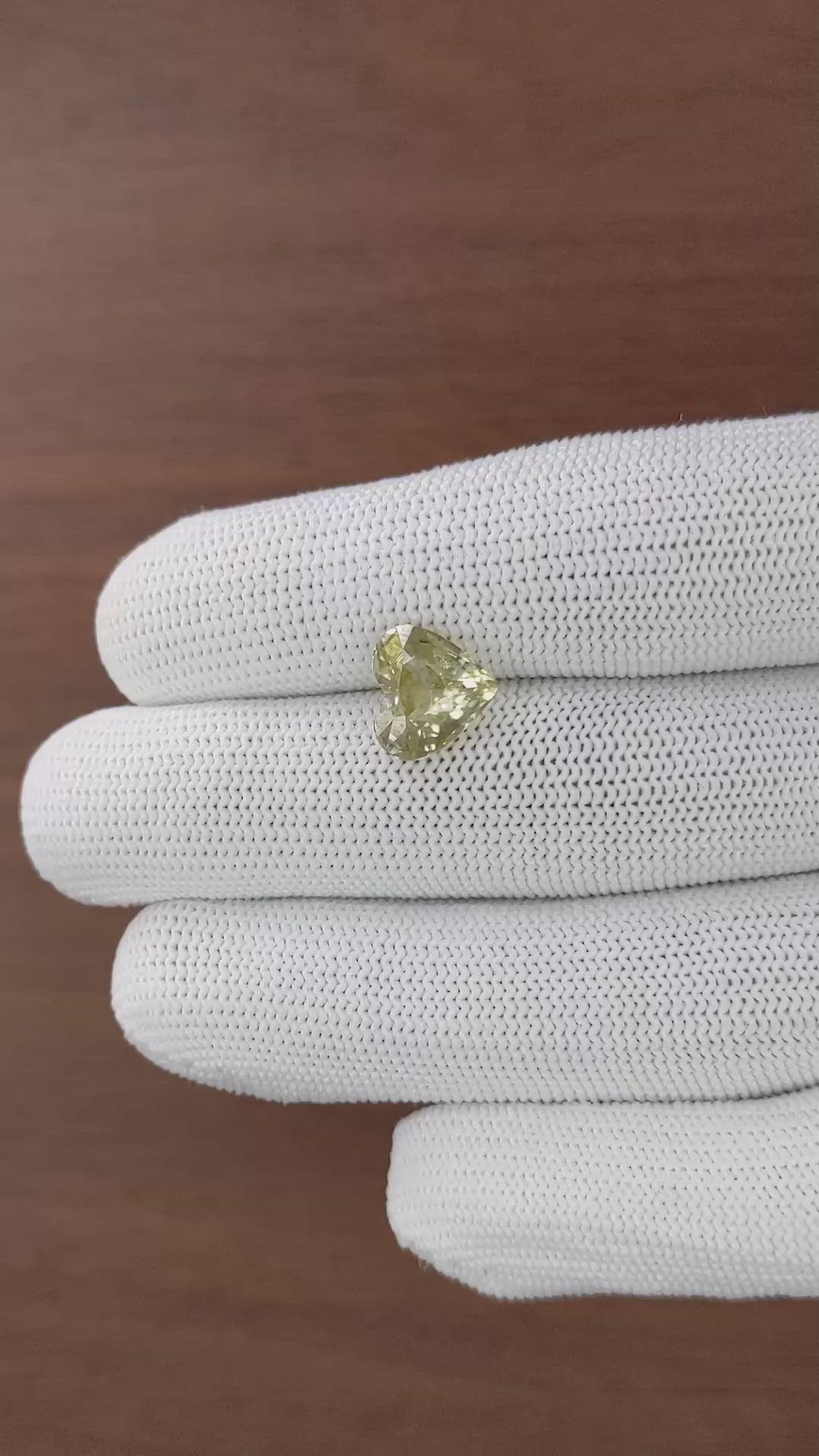 5.00 Ct. Yellow Zircon from Ceylon (Sri Lanka) Size Video