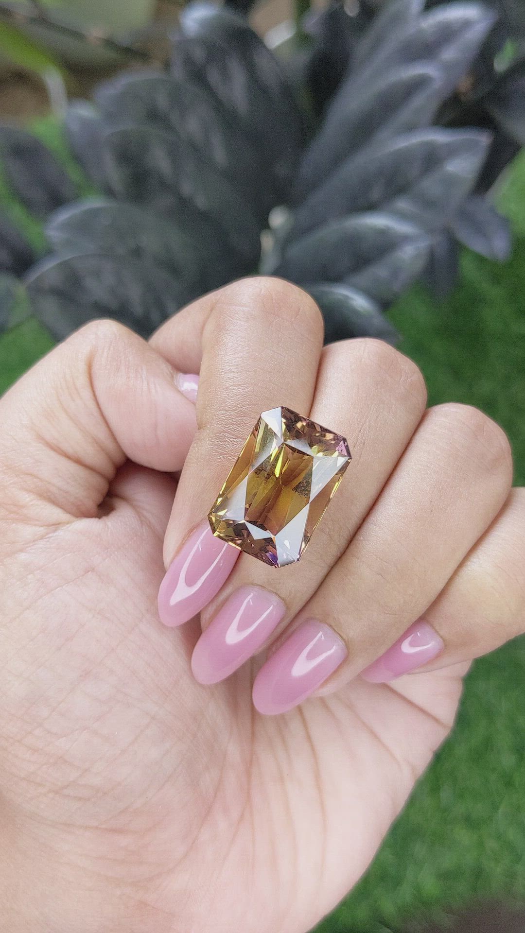 19.24 Ct. Bi Color Ametrine from Ceylon (Sri Lanka) Size Video