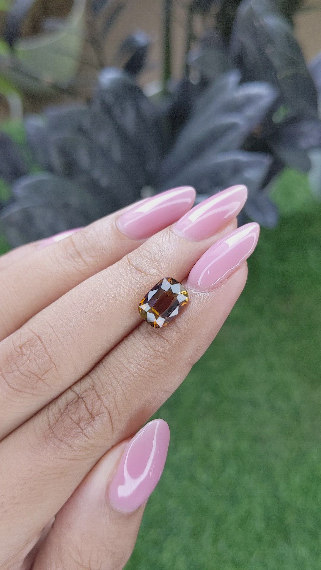 2.62 Ct. Yellowish Brown Tourmaline from Ceylon (Sri Lanka) Size Video