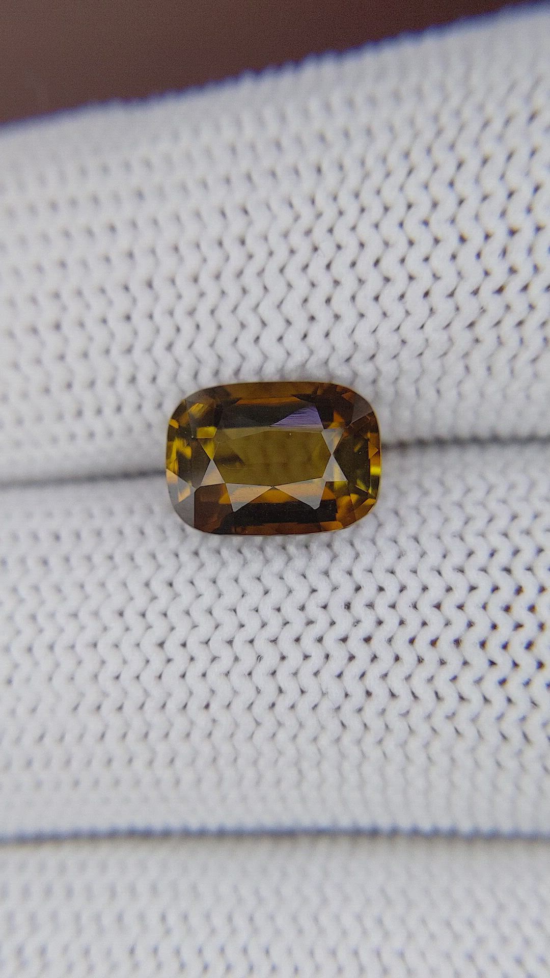 2.62 Ct. Yellowish Brown Tourmaline from Ceylon (Sri Lanka) Size Video