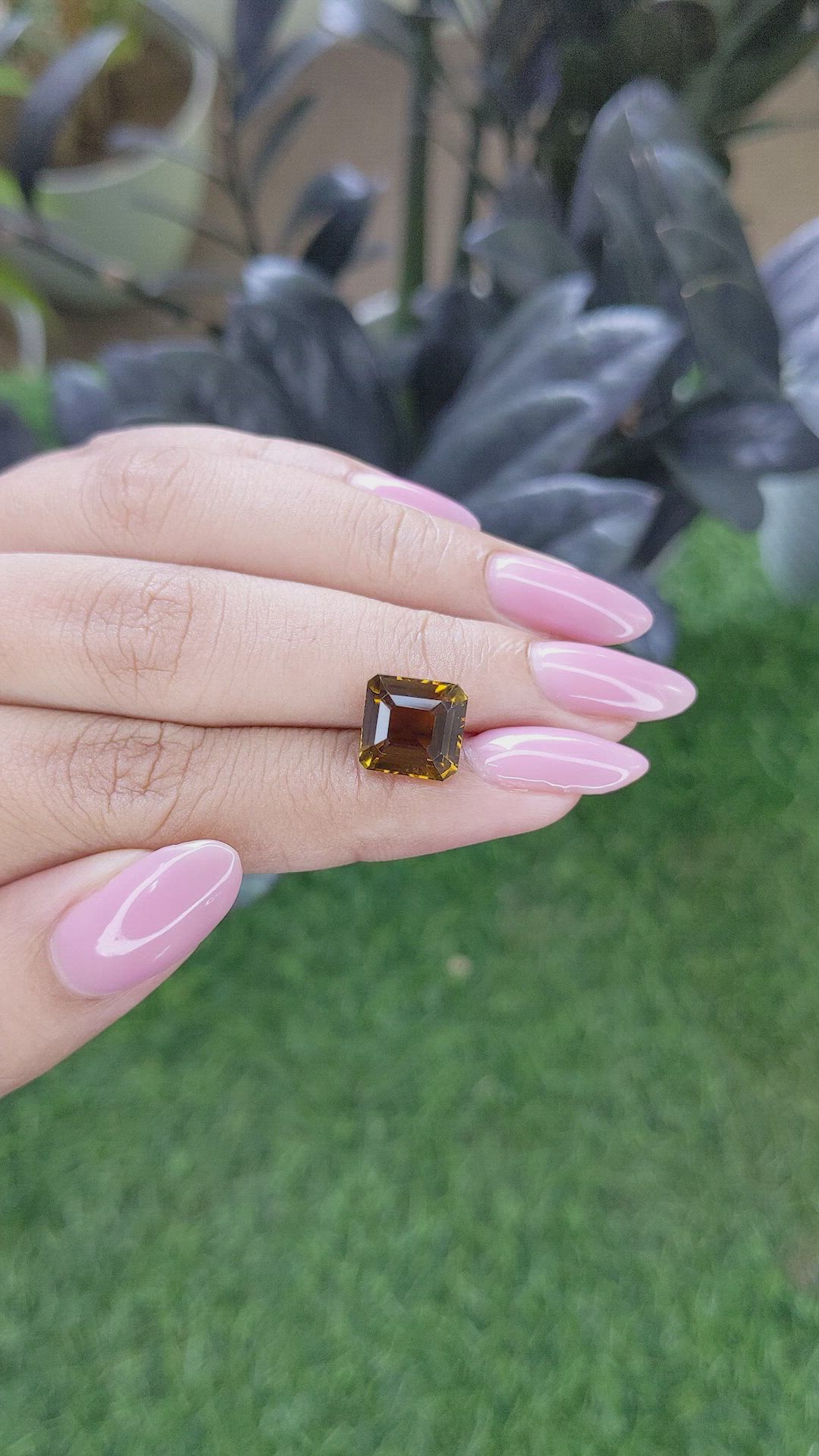 4.28 Ct. Yellowish Brown Tourmaline from Ceylon (Sri Lanka) Size Video