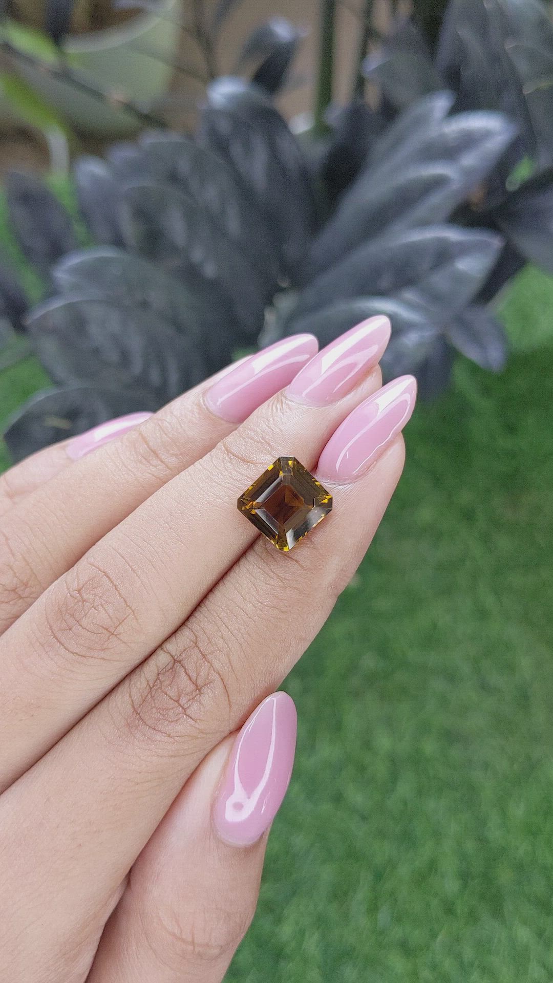 4.28 Ct. Yellowish Brown Tourmaline from Ceylon (Sri Lanka) Size Video