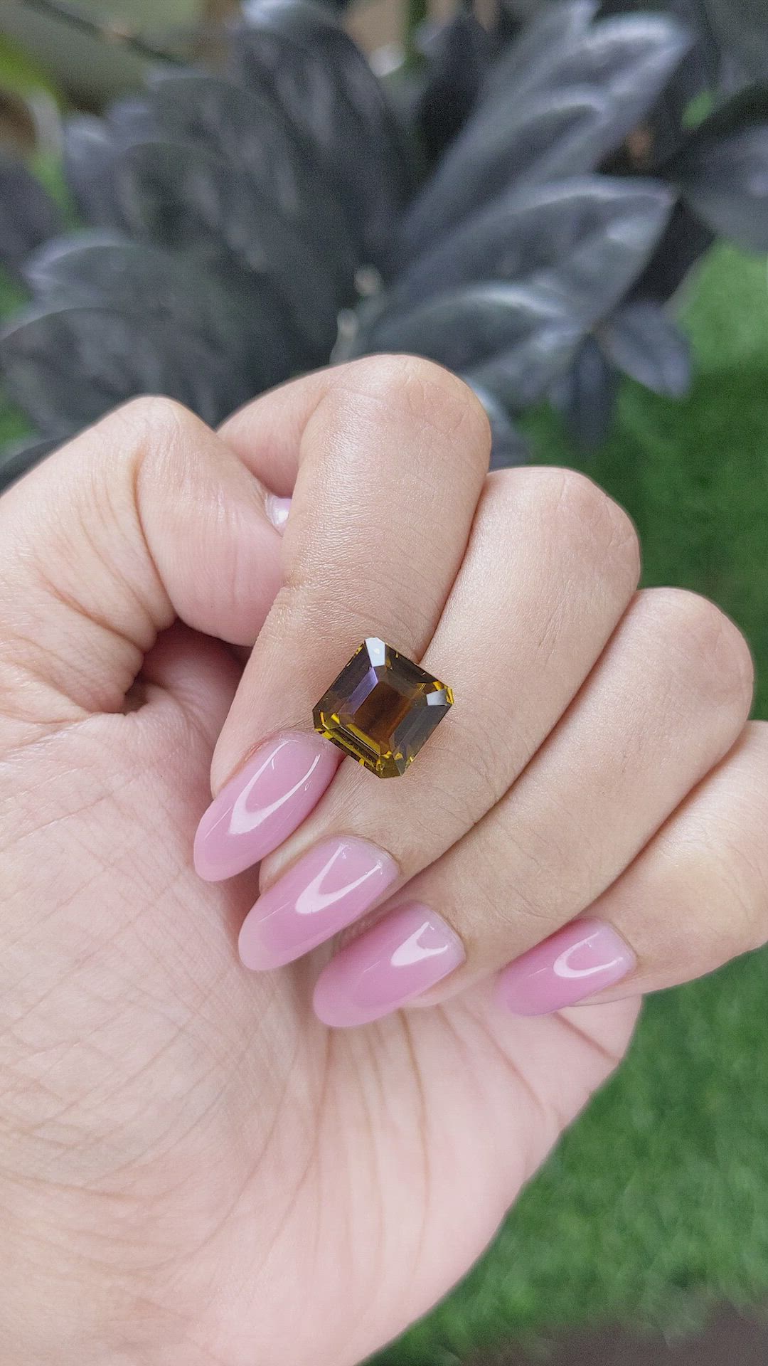 4.28 Ct. Yellowish Brown Tourmaline from Ceylon (Sri Lanka) Size Video