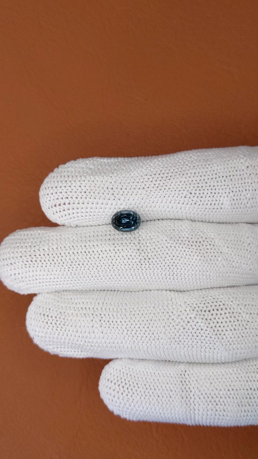 1.19 Ct. Greenish Blue Spinel from Ceylon (Sri Lanka) Size Video