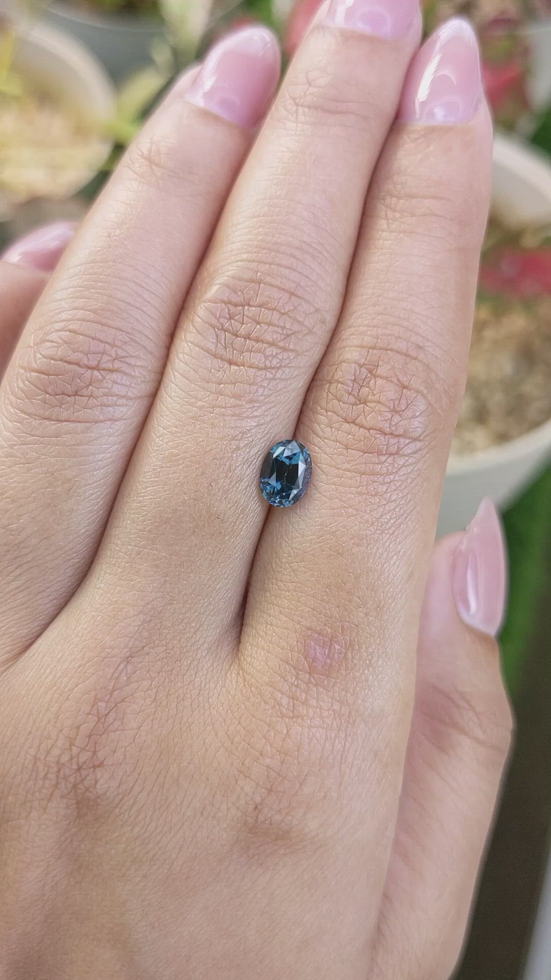 1.19 Ct. Greenish Blue Spinel from Ceylon (Sri Lanka) Size Video