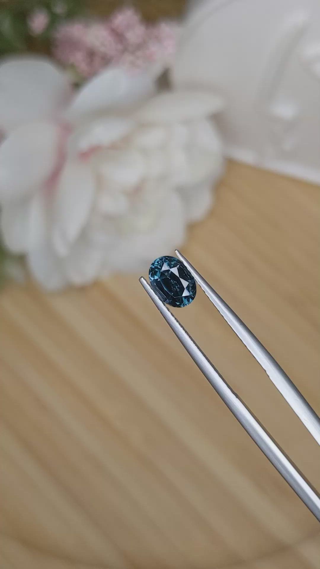 1.19 Ct. Greenish Blue Spinel from Ceylon (Sri Lanka) Size Video