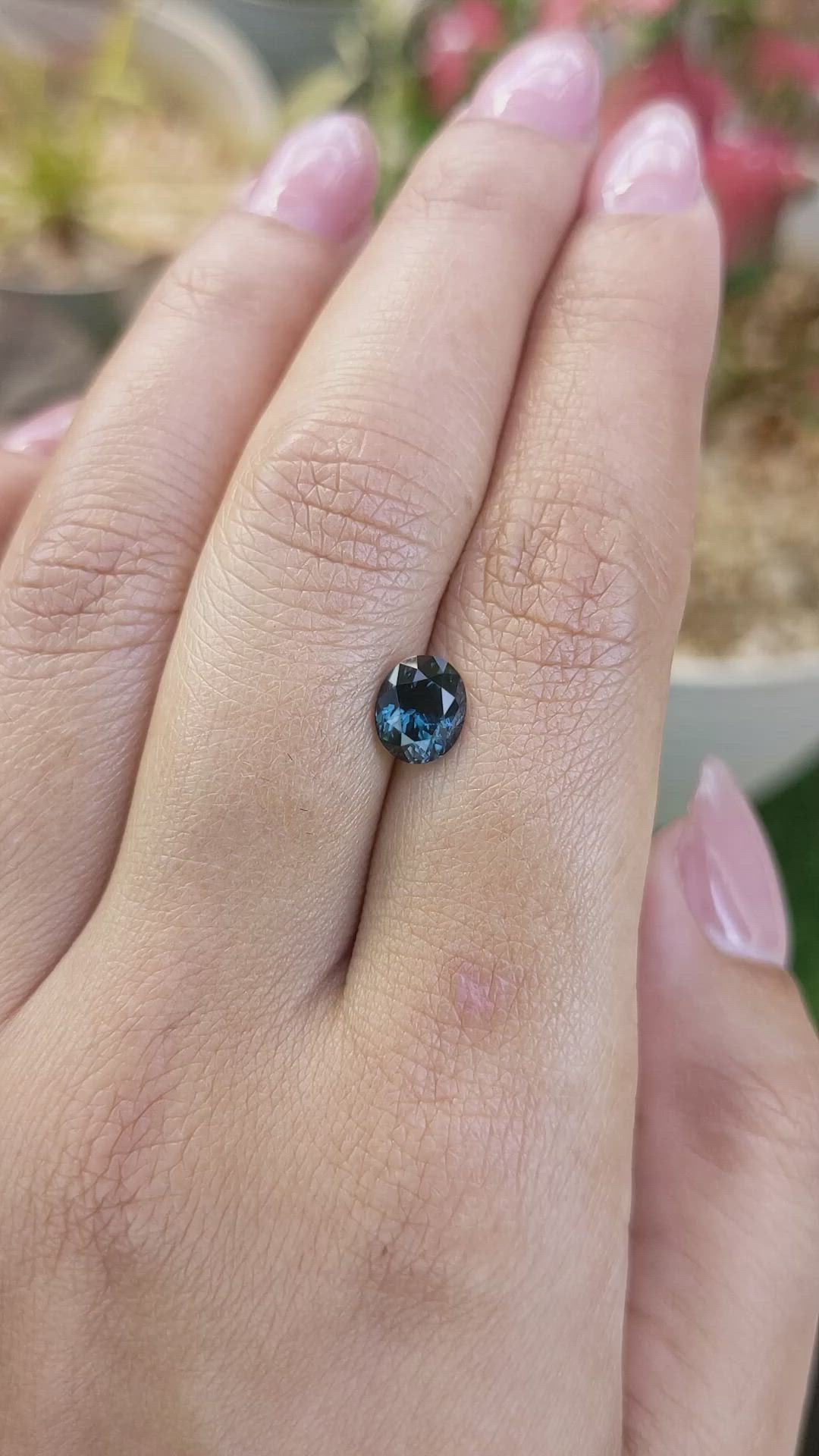1.57 Ct. Greenish Blue Spinel from Ceylon (Sri Lanka) Size Video