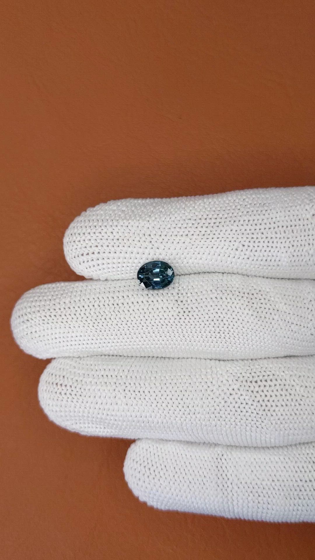 1.18 Ct. Greenish Blue Spinel from Ceylon (Sri Lanka) Size Video