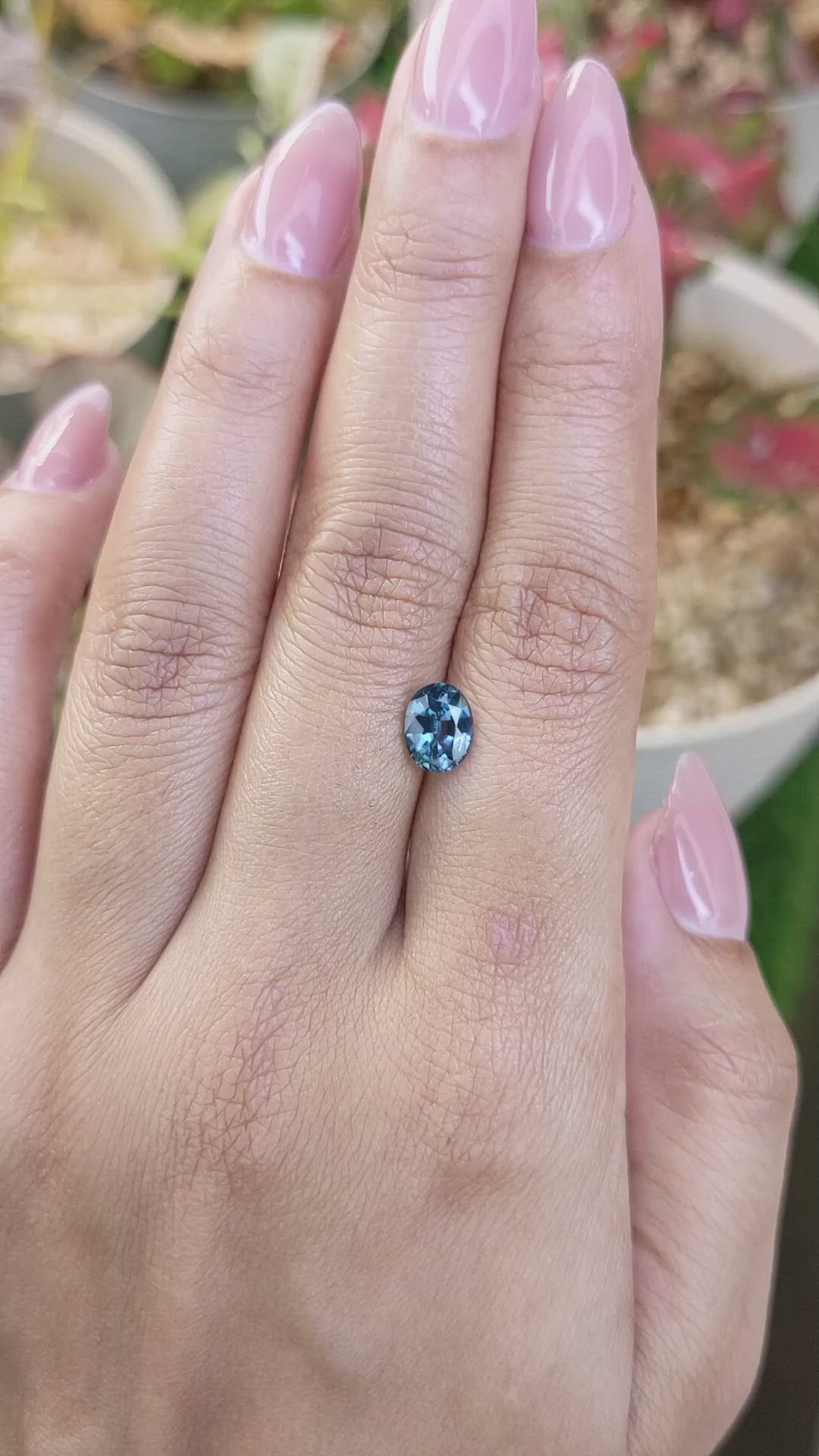 1.18 Ct. Greenish Blue Spinel from Ceylon (Sri Lanka) Size Video