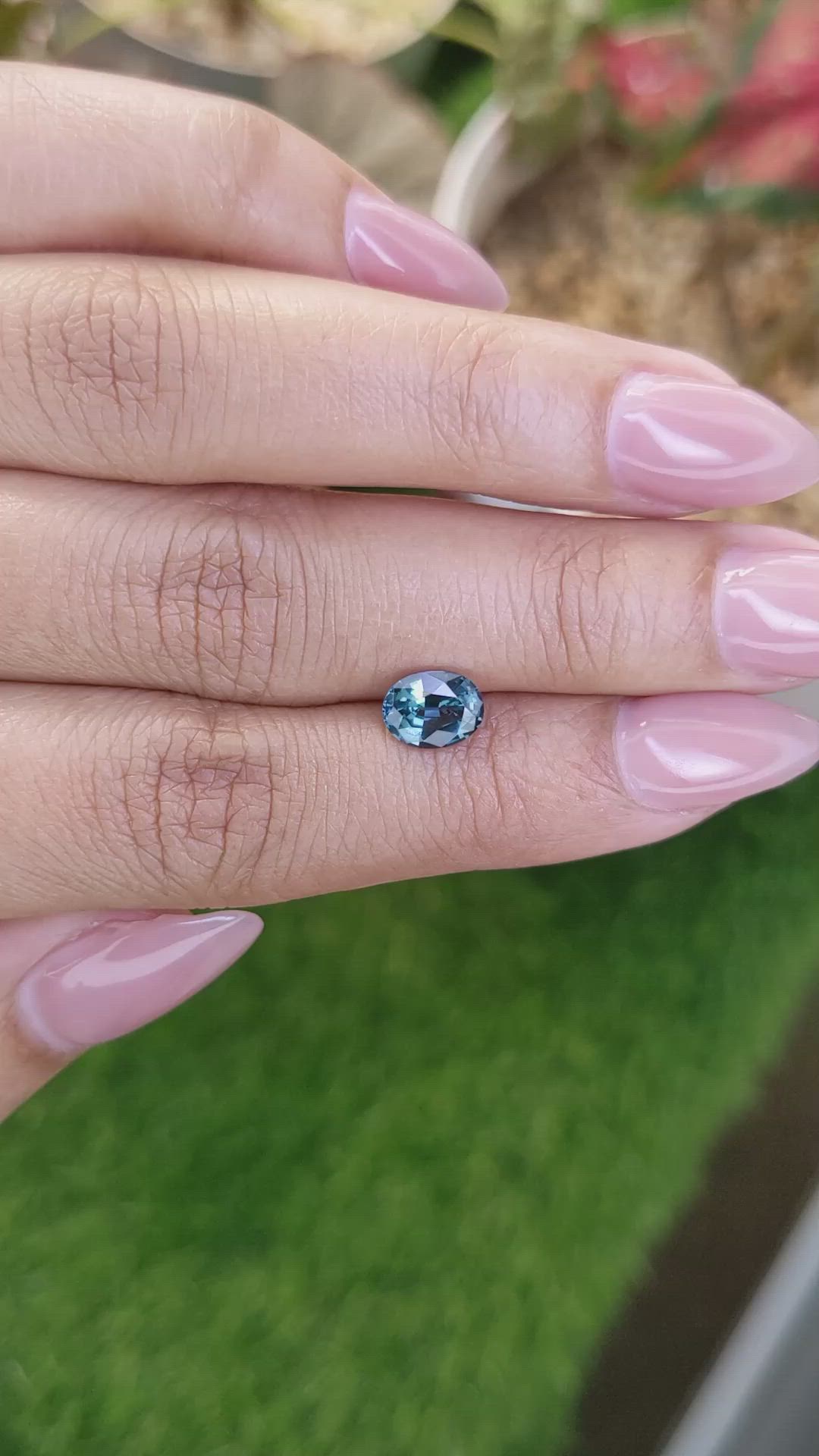 1.18 Ct. Greenish Blue Spinel from Ceylon (Sri Lanka) Size Video