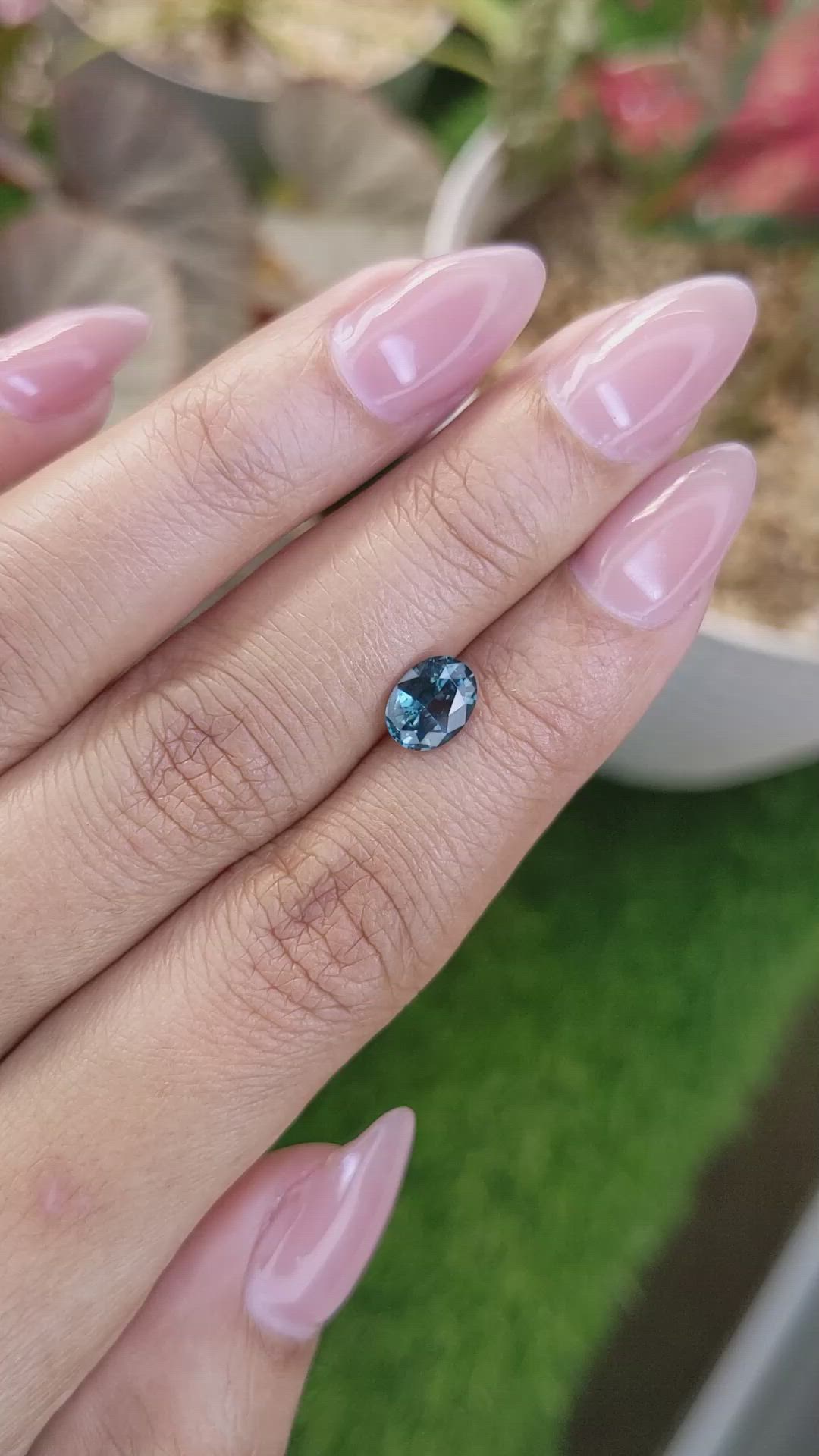 1.18 Ct. Greenish Blue Spinel from Ceylon (Sri Lanka) Size Video