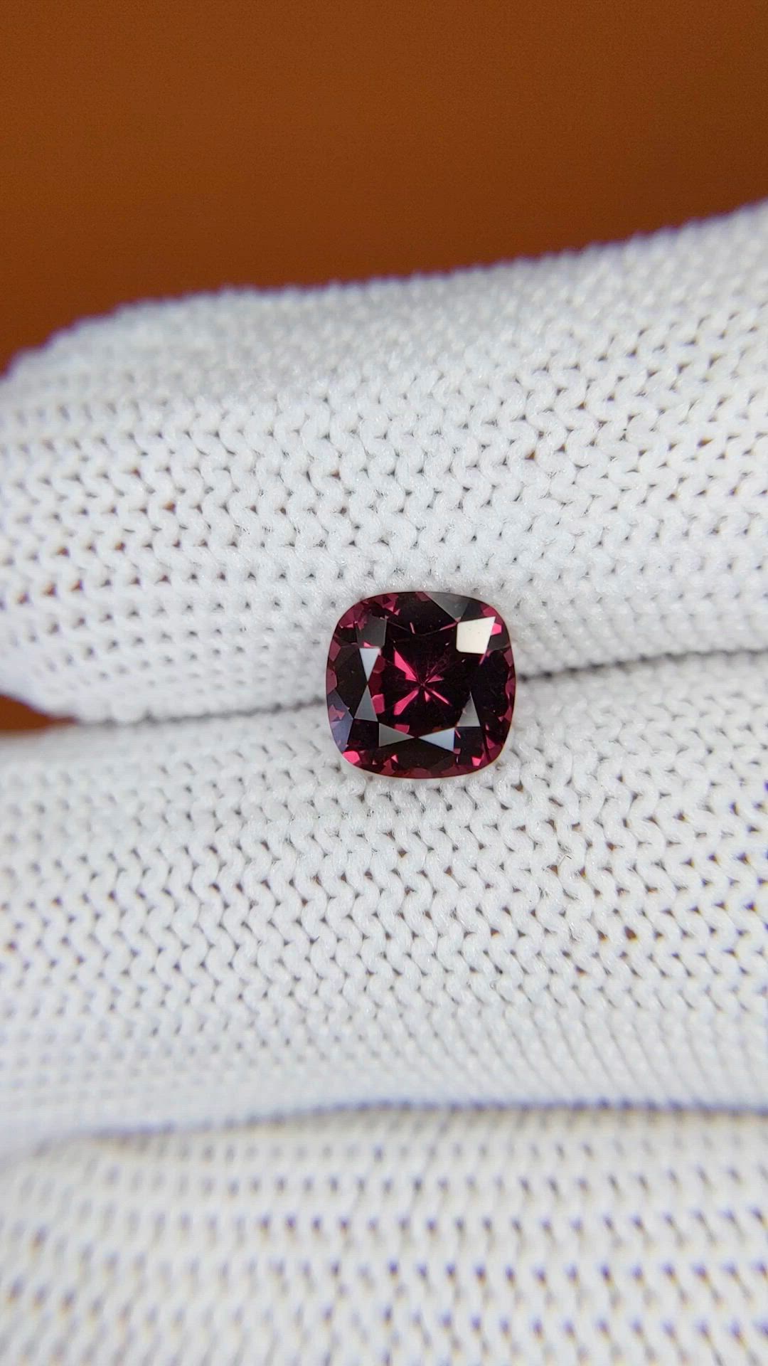 1.88 Ct. Pinkish Purple Garnet from Ceylon (Sri Lanka) Size Video