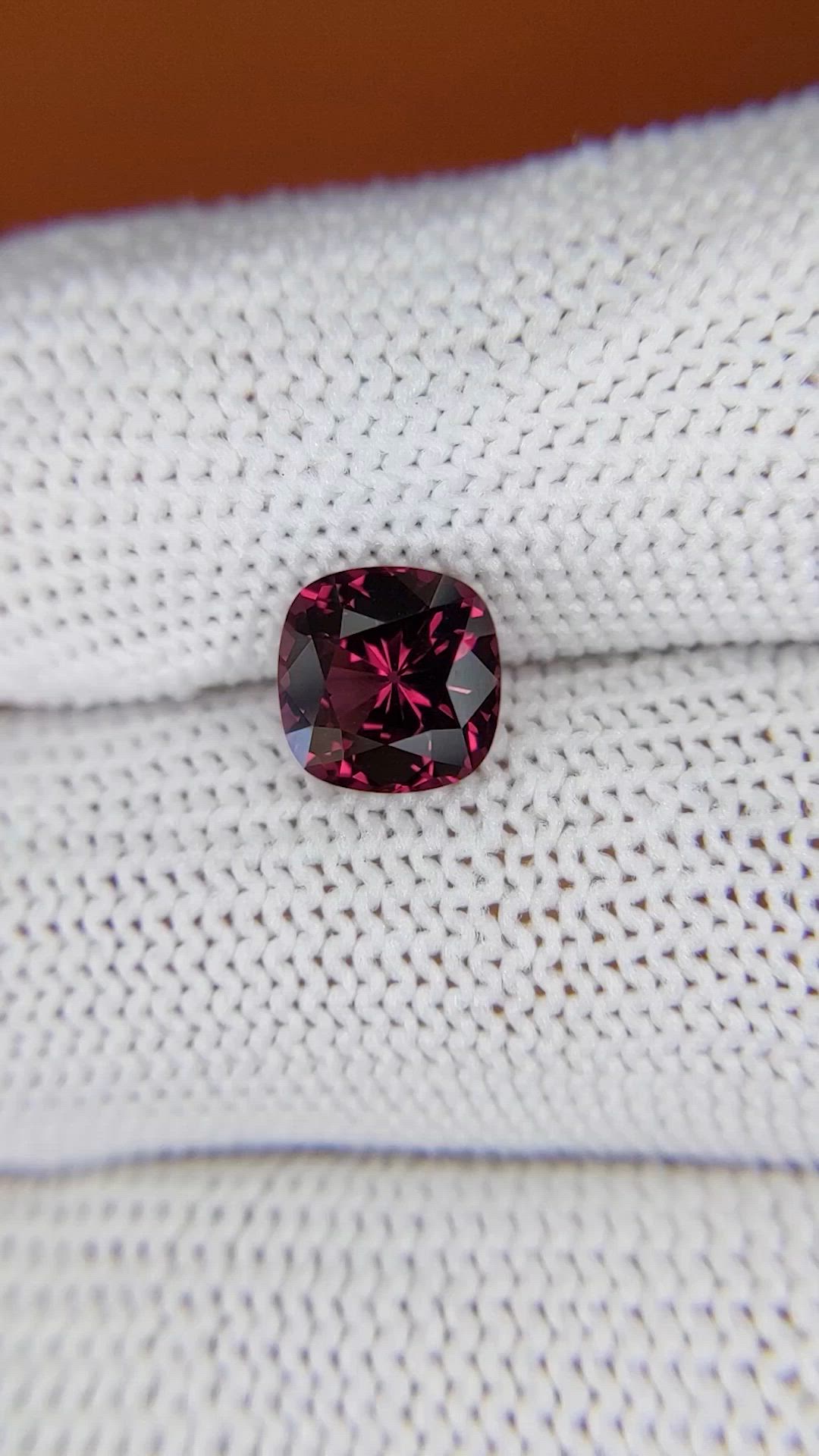 2.09 Ct. Purplish Pink Garnet from Ceylon (Sri Lanka) Size Video