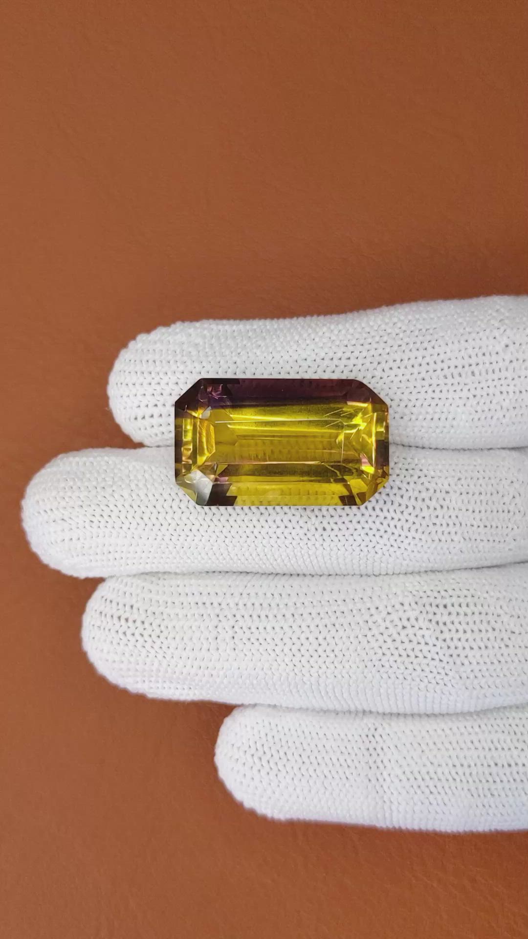 33.59 Ct. Bi Color Ametrine from Madagascar Size Video