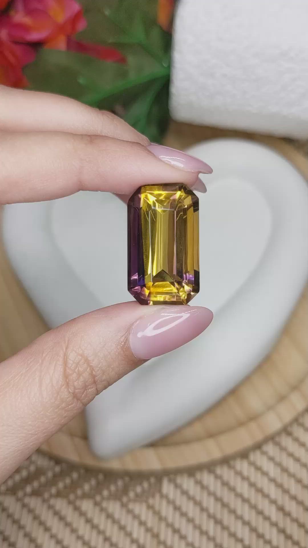 33.59 Ct. Bi Color Ametrine from Madagascar Size Video