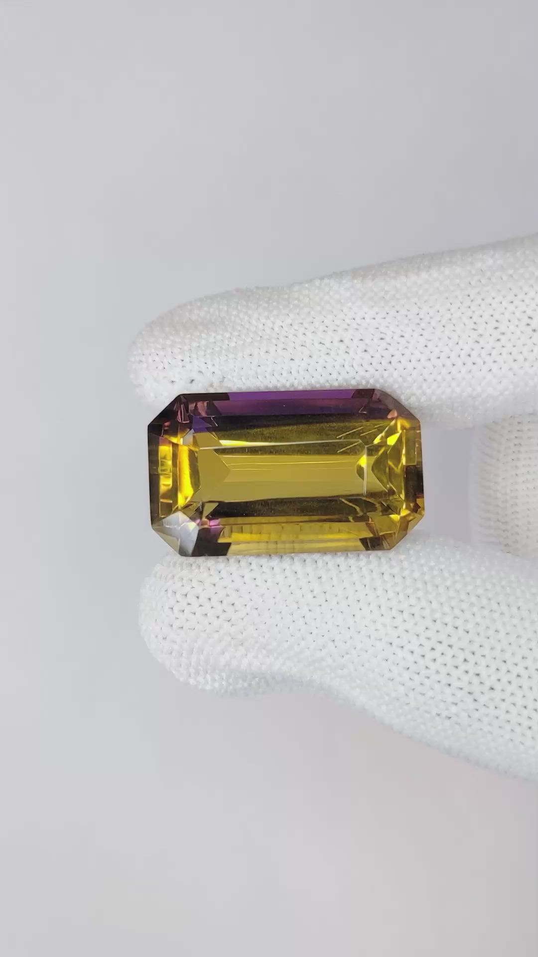 33.59 Ct. Bi Color Ametrine from Madagascar Size Video