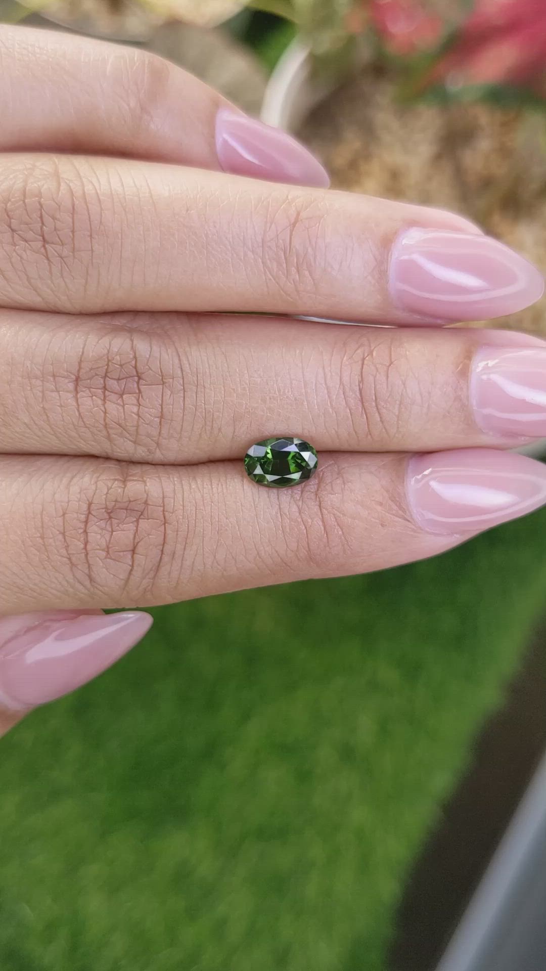 1.34 Ct. Green Zircon from Ceylon (Sri Lanka) Size Video