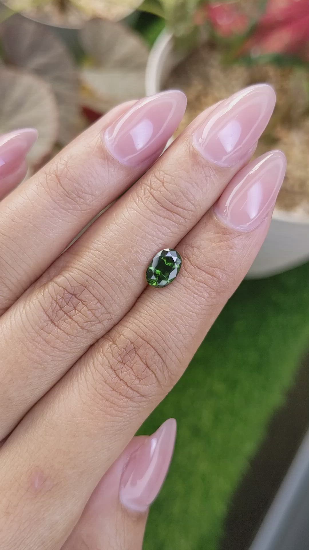 1.34 Ct. Green Zircon from Ceylon (Sri Lanka) Size Video