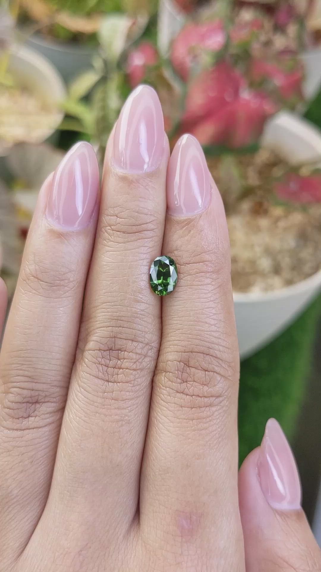 1.34 Ct. Green Zircon from Ceylon (Sri Lanka) Size Video