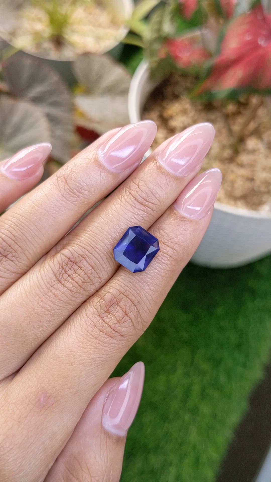 4.06 Ct. Purplish Blue Iolite from Tanzania Size Video