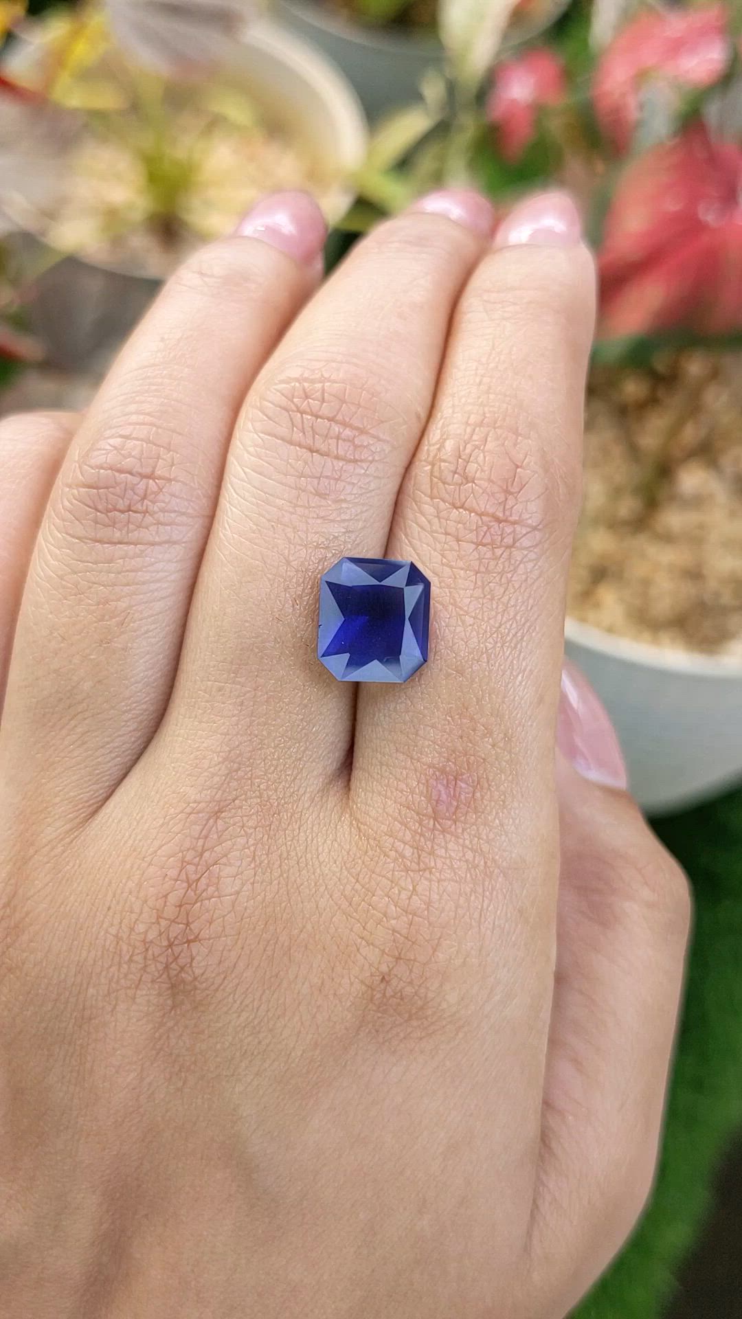 4.06 Ct. Purplish Blue Iolite from Tanzania Size Video