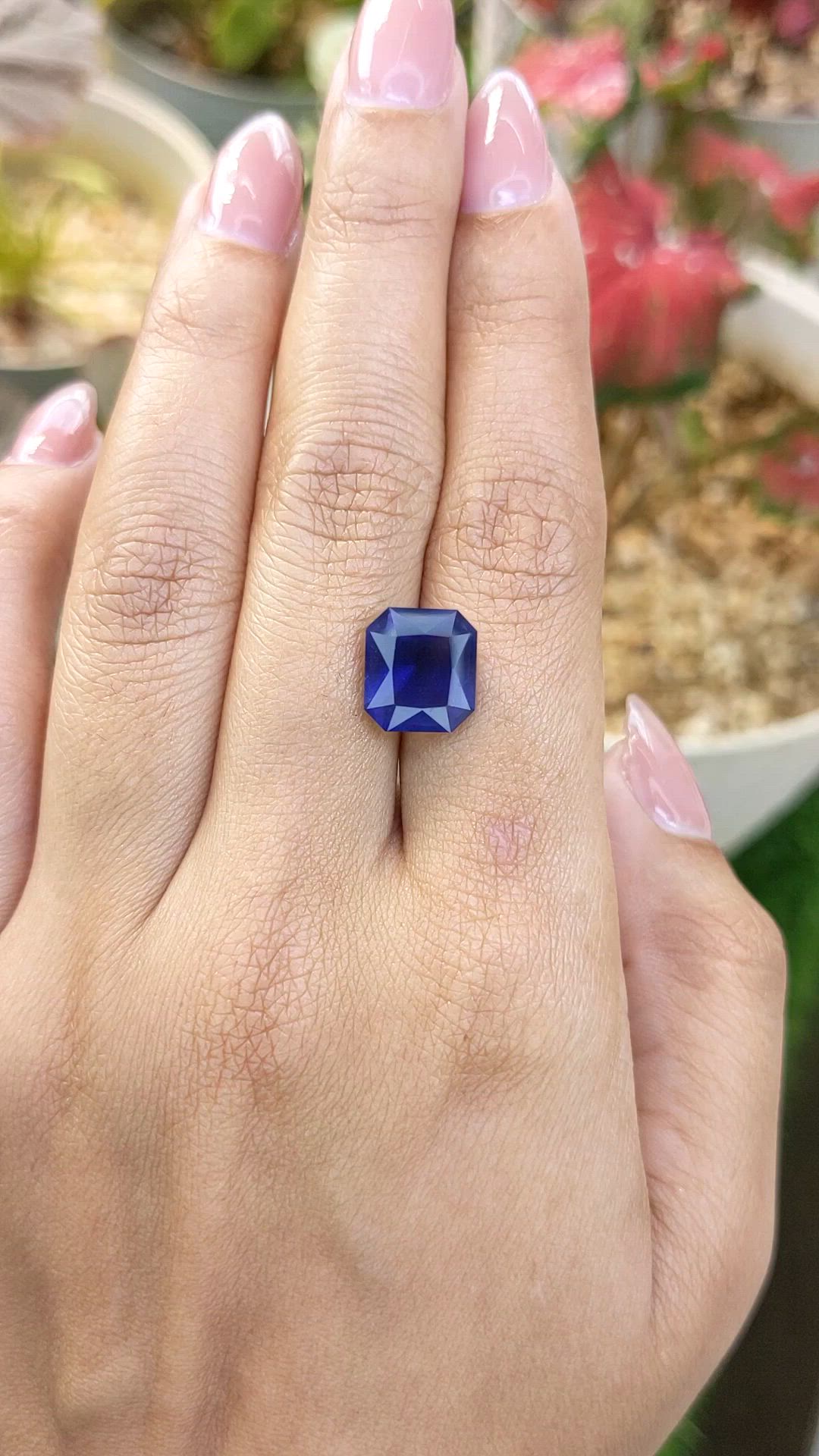 4.06 Ct. Purplish Blue Iolite from Tanzania Size Video