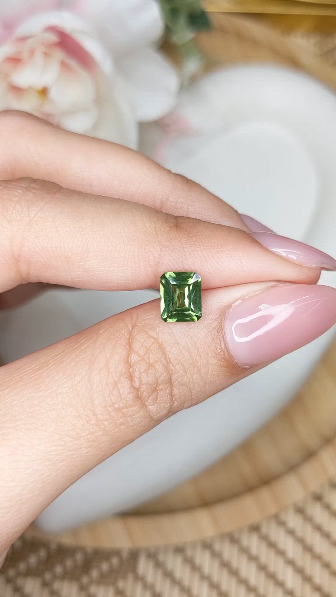 1.43 Ct. Green Zircon from Ceylon (Sri Lanka) Size Video