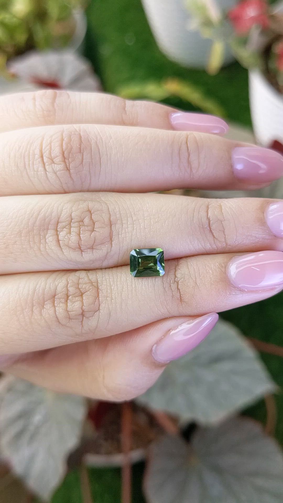 1.43 Ct. Green Zircon from Ceylon (Sri Lanka) Size Video