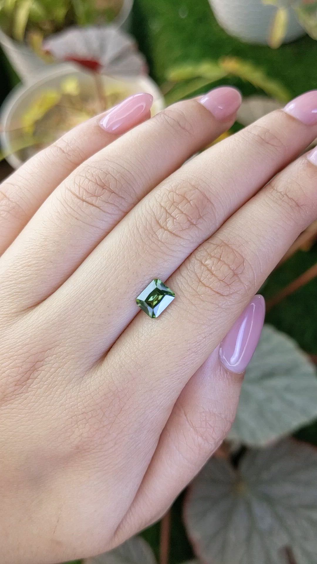 1.43 Ct. Green Zircon from Ceylon (Sri Lanka) Size Video