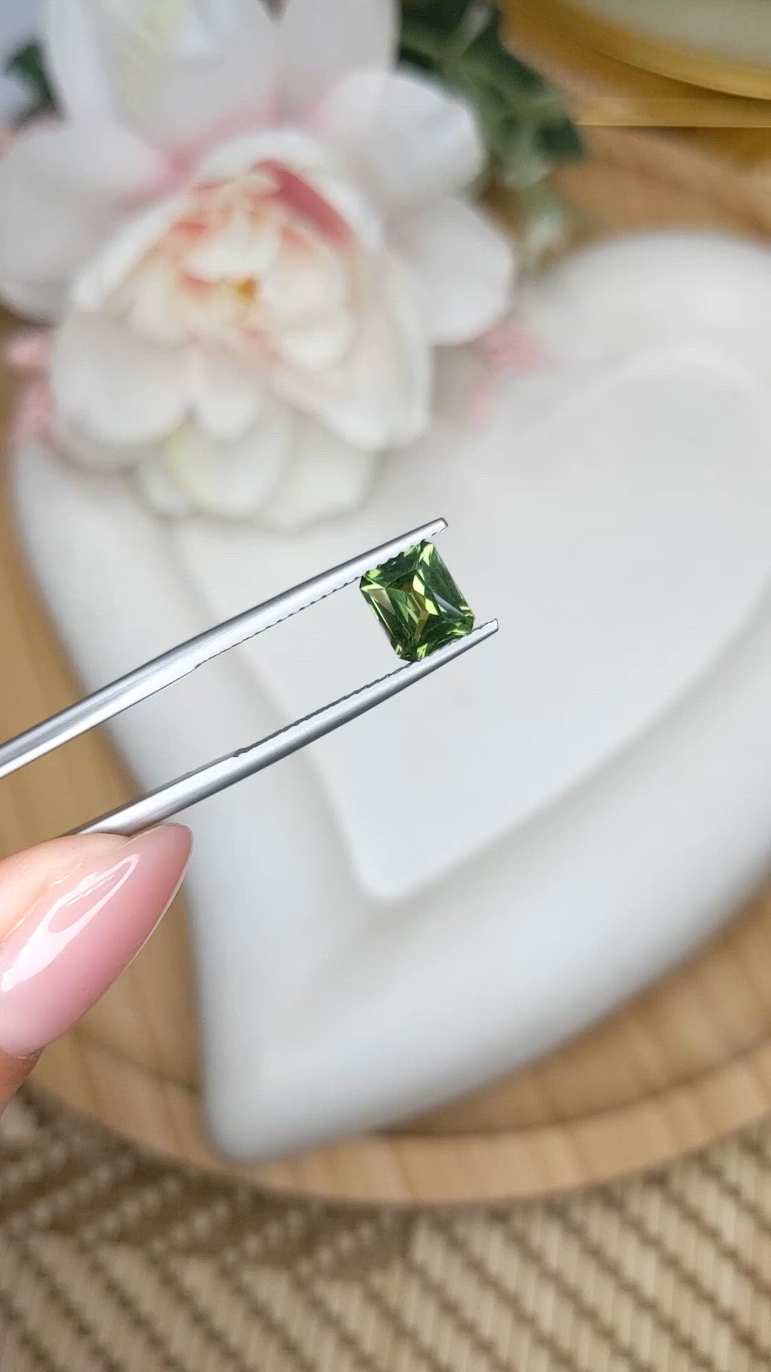 1.43 Ct. Green Zircon from Ceylon (Sri Lanka) Size Video