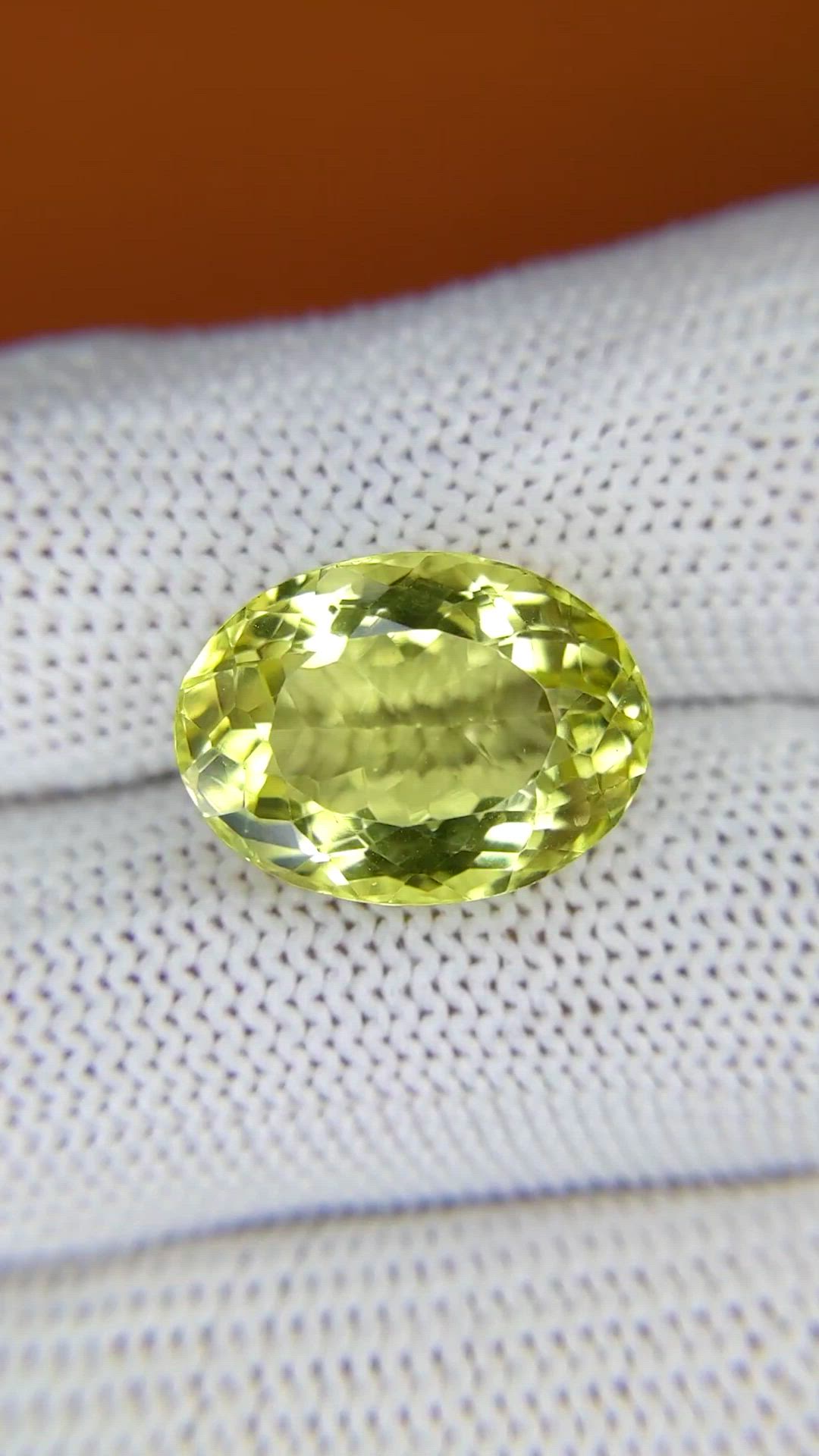 10.16 Ct. Lemon Quartz from Brazil Size Video