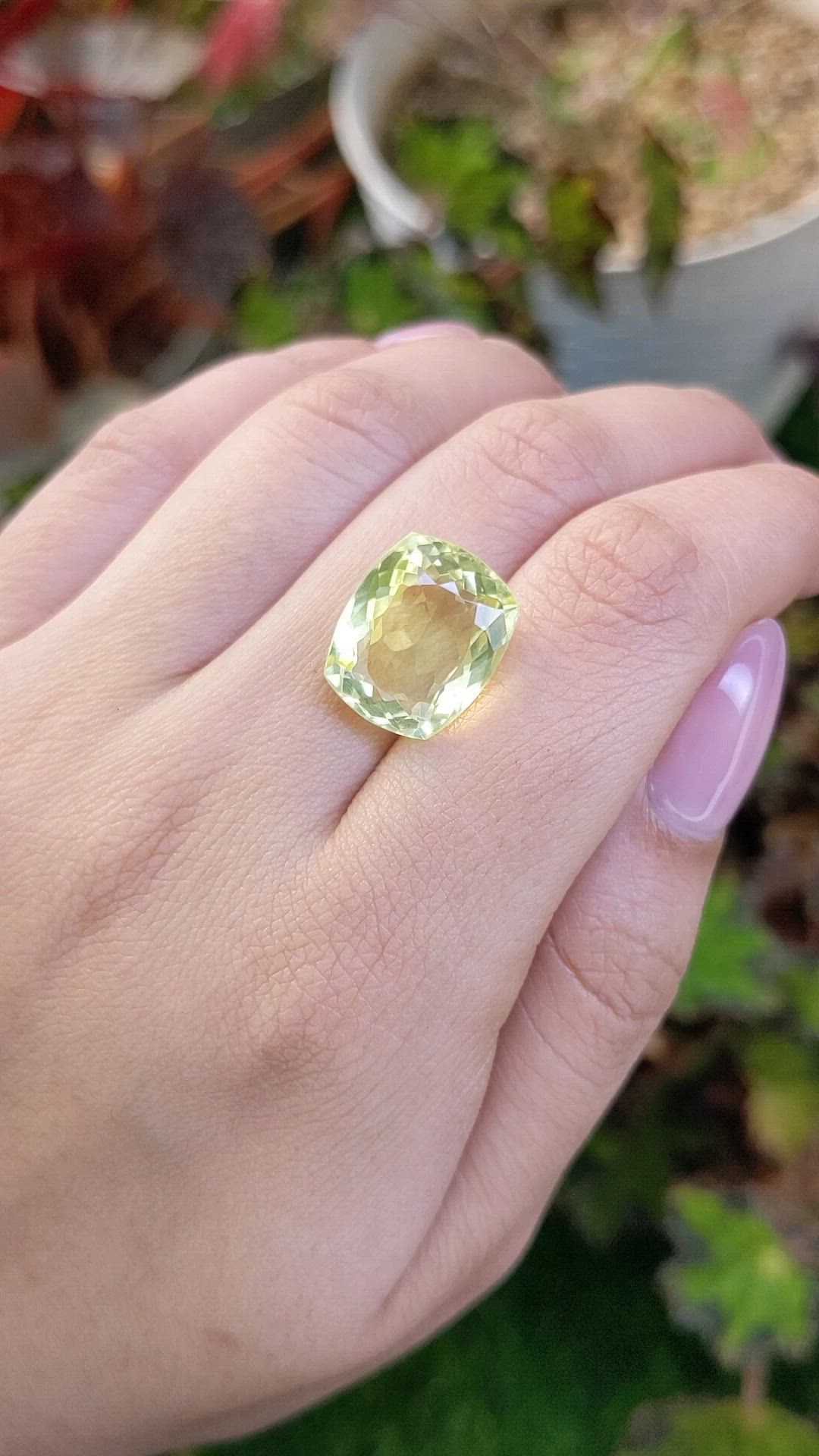 11.25 Ct. Lemon Quartz from Brazil Size Video
