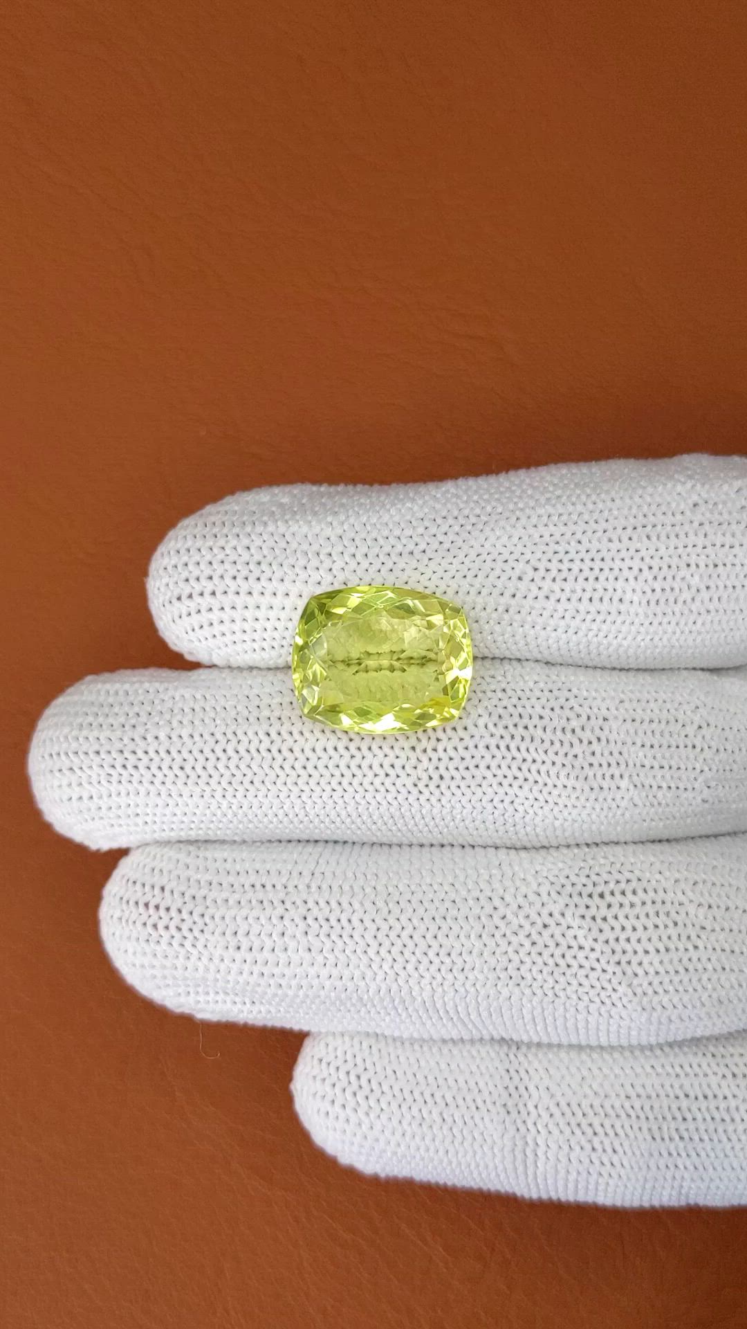 11.25 Ct. Lemon Quartz from Brazil Size Video