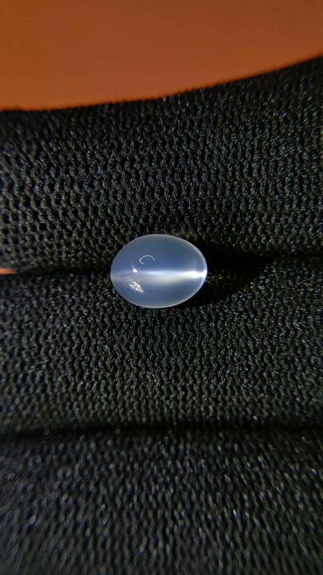 2.18 Ct. White Cabochon Moonstone from Ceylon (Sri Lanka) Size Video