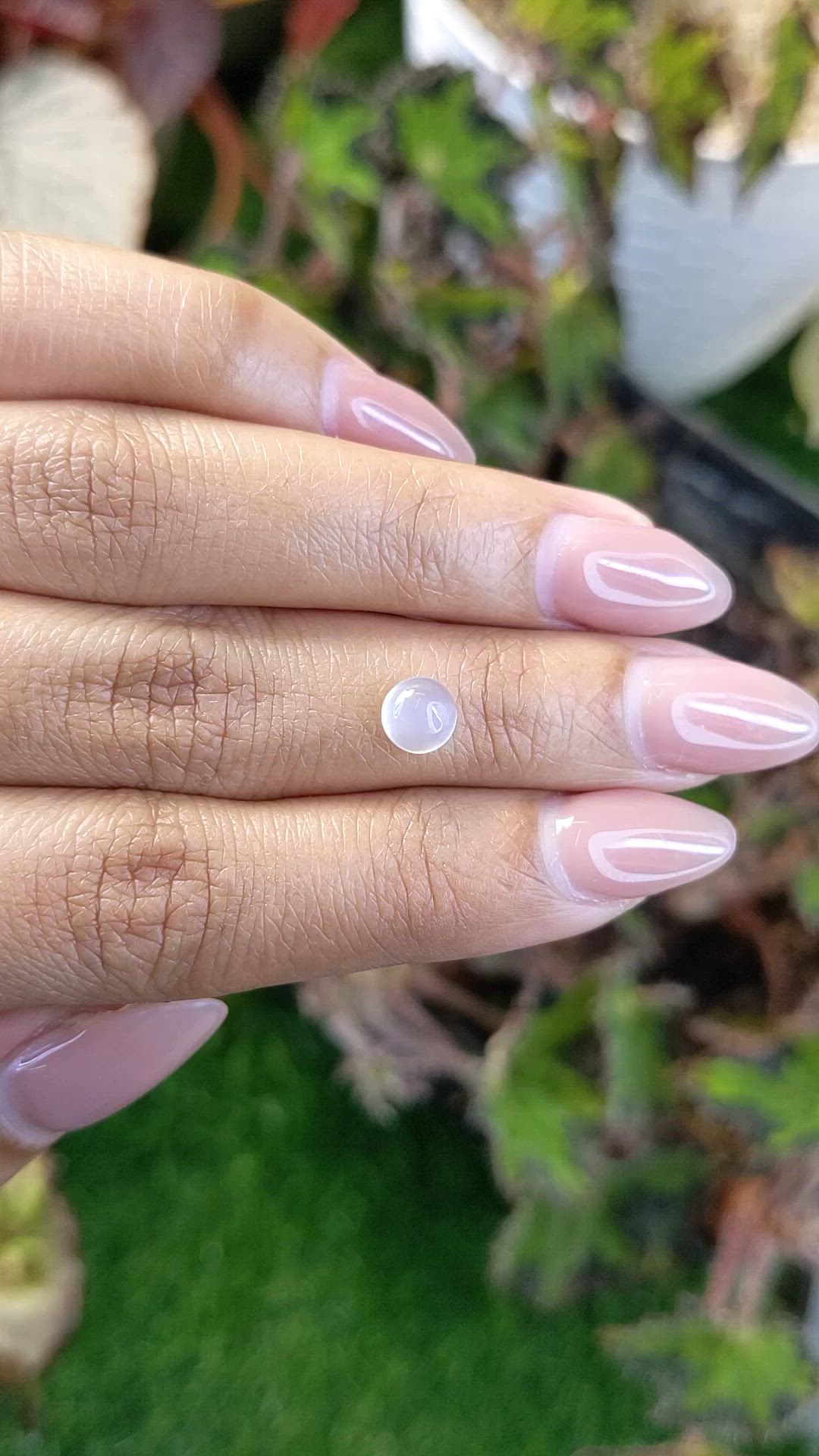 0.80 Ct. White Cabochon Moonstone from Ceylon (Sri Lanka) Size Video